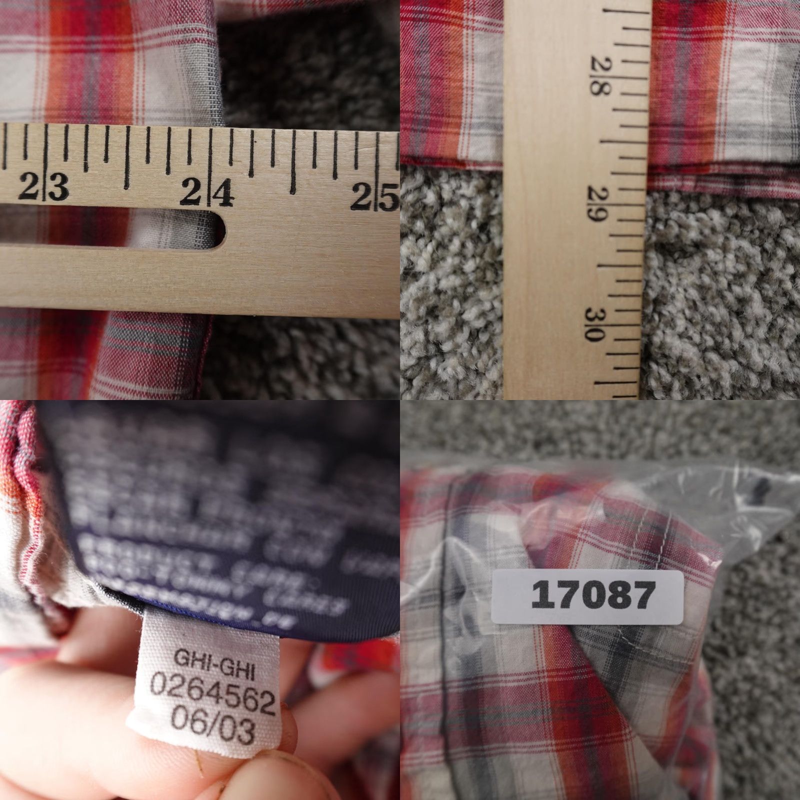 Tommy Hilfiger VINTAGE Tommy Hilfiger Shirt Mens XL Red Western Pearl Snap Cowboy Rodeo Y2K Roam Plaid Cotton Button-Up Long Sleeve Snap Shirt Mens Red PVC Size US XL / EU 56 / 4 - 8 Thumbnail