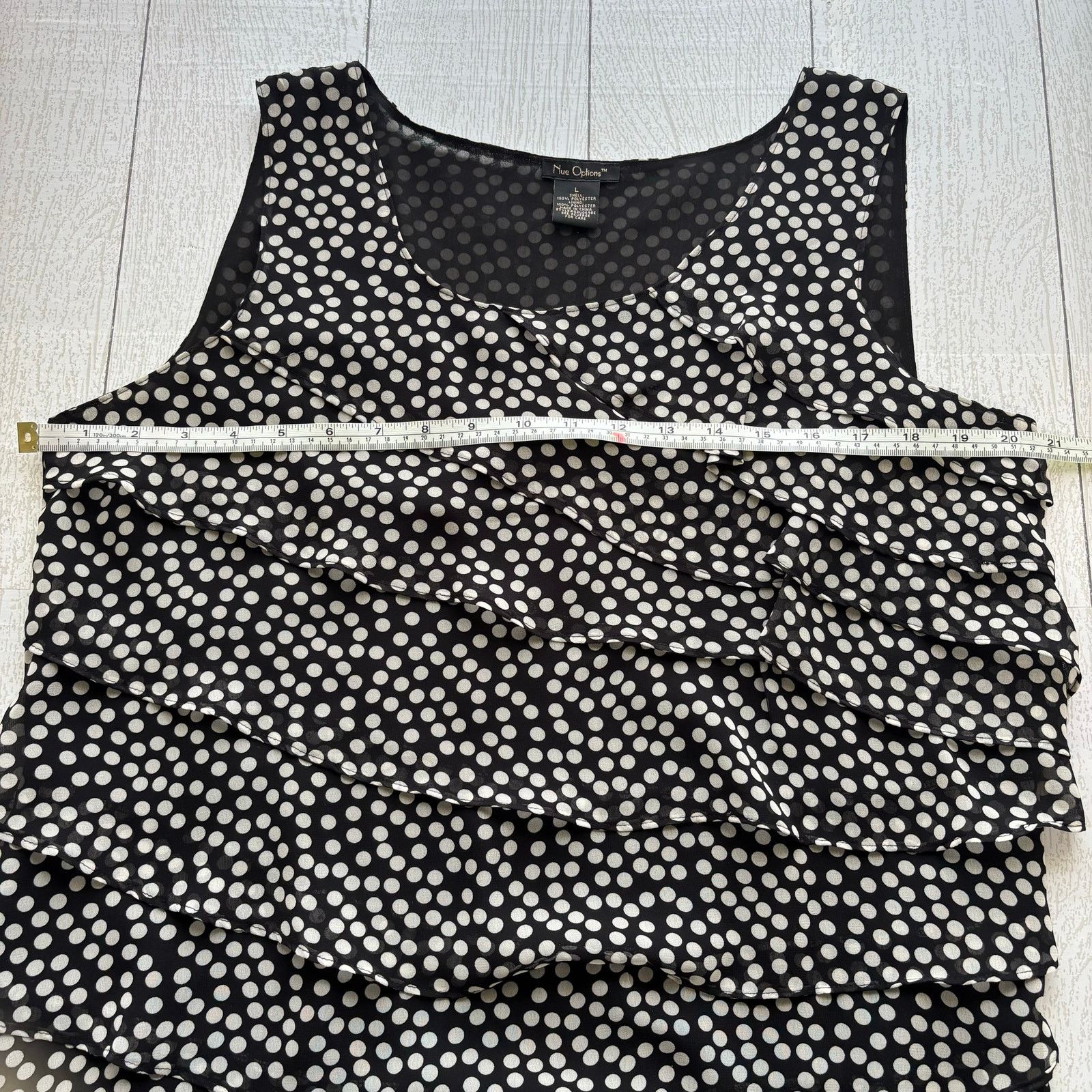 Other Nue Options Black & White Polka Dots Ruffle Tank Top Size L Size L / US 10 / IT 46 - 6 Thumbnail