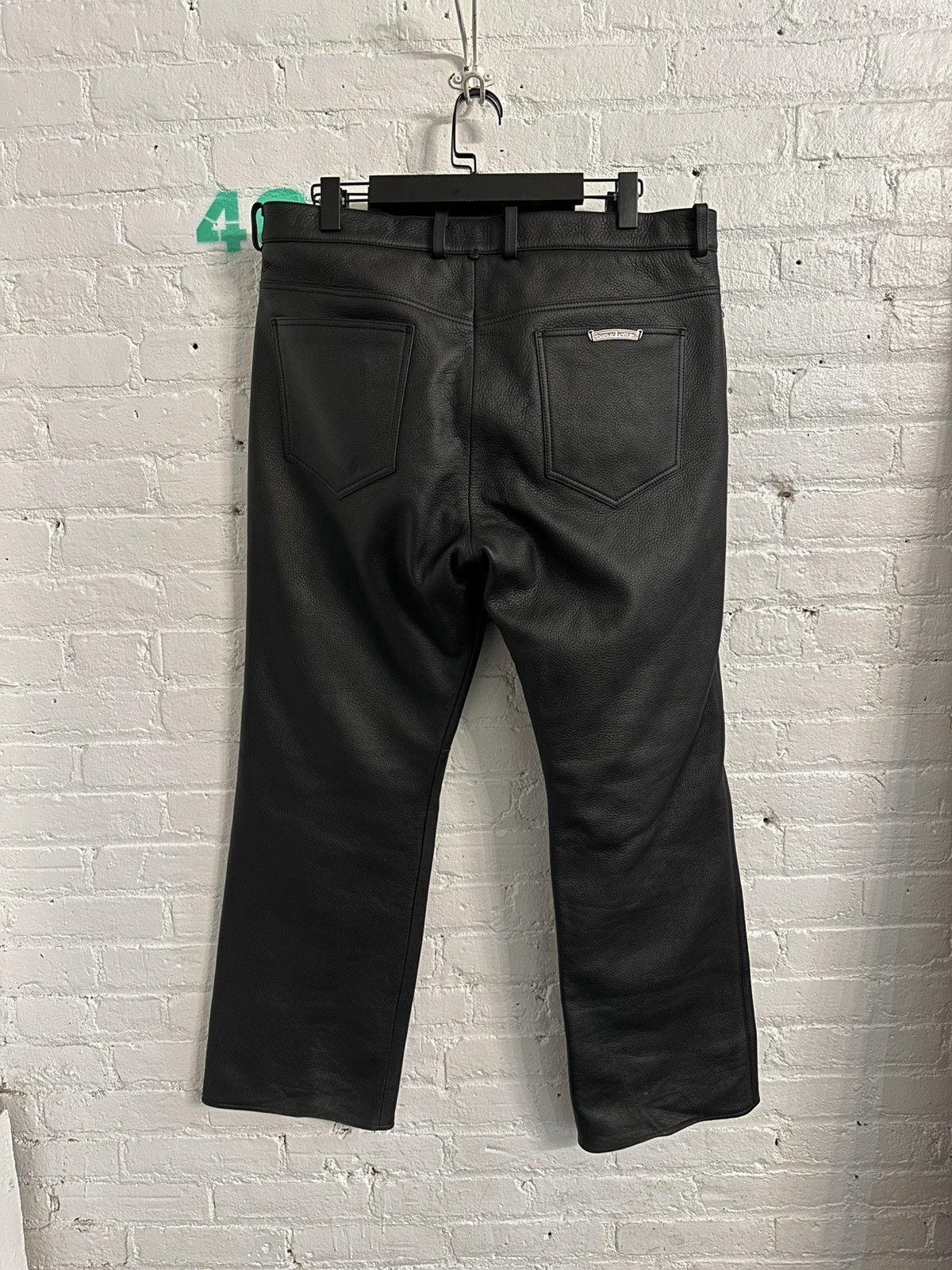 Chrome Hearts CHROME HEARTS LEATHER PANTS SZ 38 Size US 38 / EU 54 - 2 Thumbnail