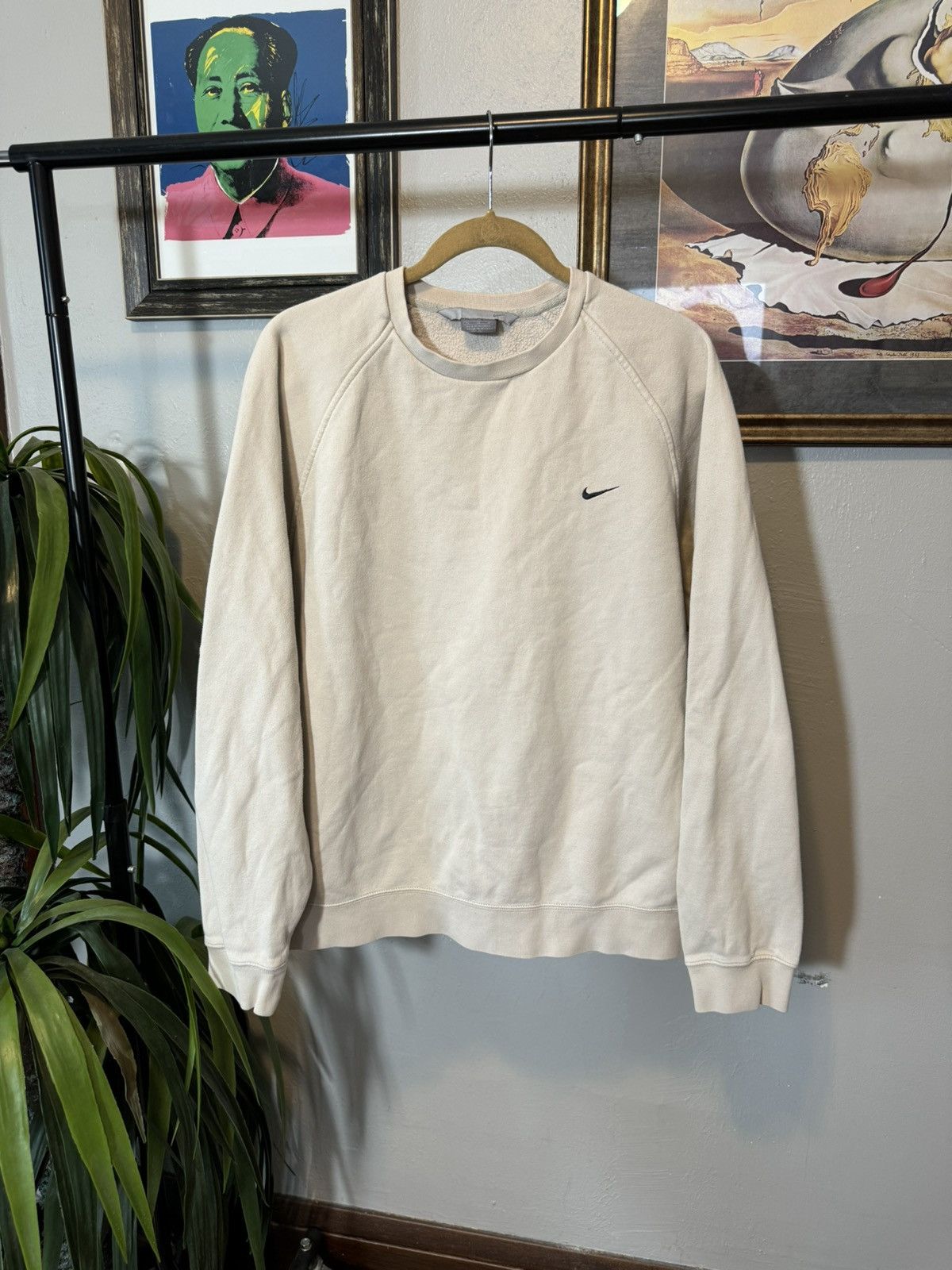 Nike × Vintage Y2K Vintage Nike Beige Sweatshirt XL Size US XL / EU 56 / 4 - 1 Thumbnail