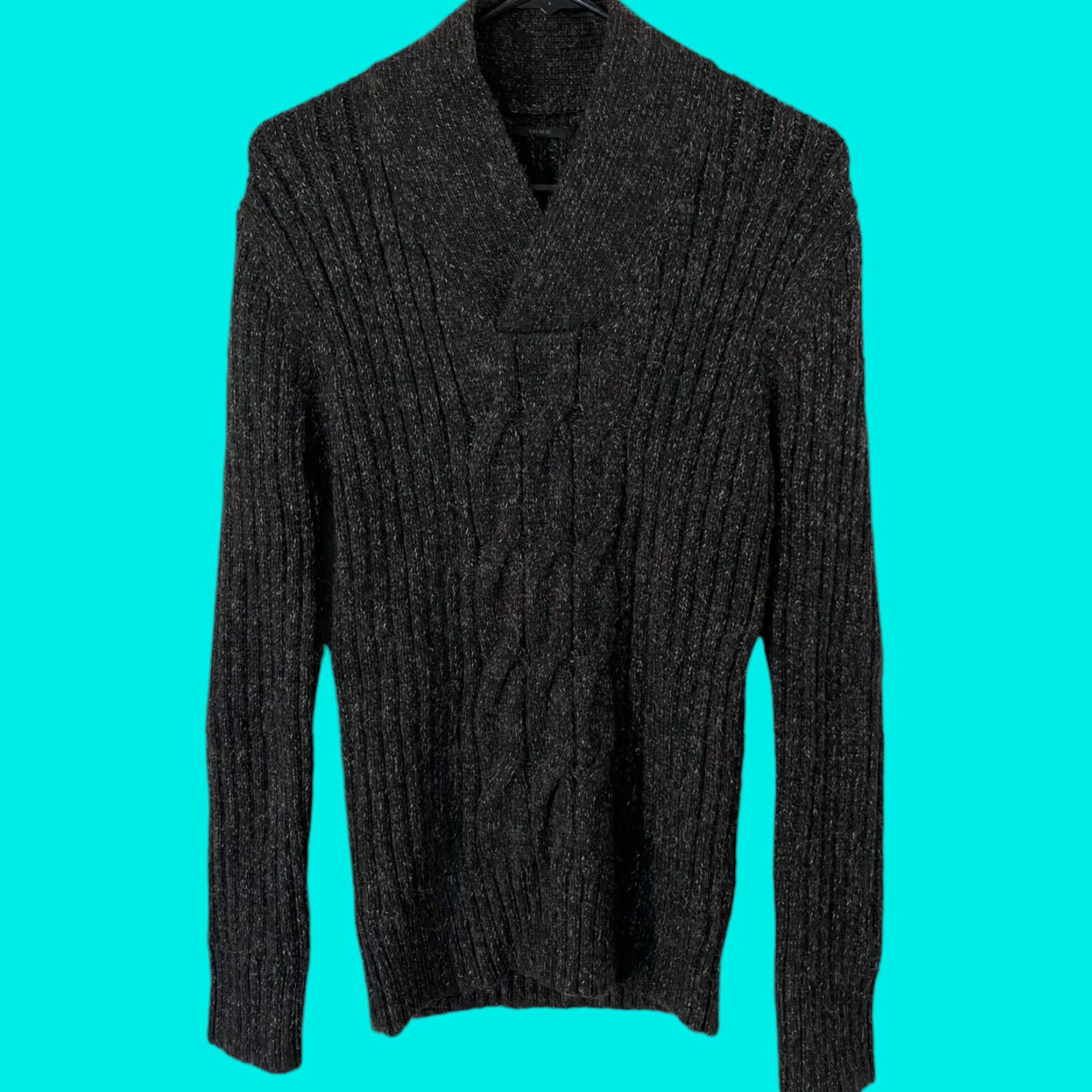IKKS IKKS Women's Pullover Sweater Ribbed Knit Long-Sleeve Gray S Casual Knitwear Size S / US 4 / IT 40 - 1 Thumbnail