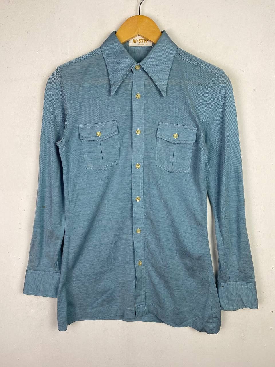 vintage 70s/80s retro style sharp collar shirt nice design