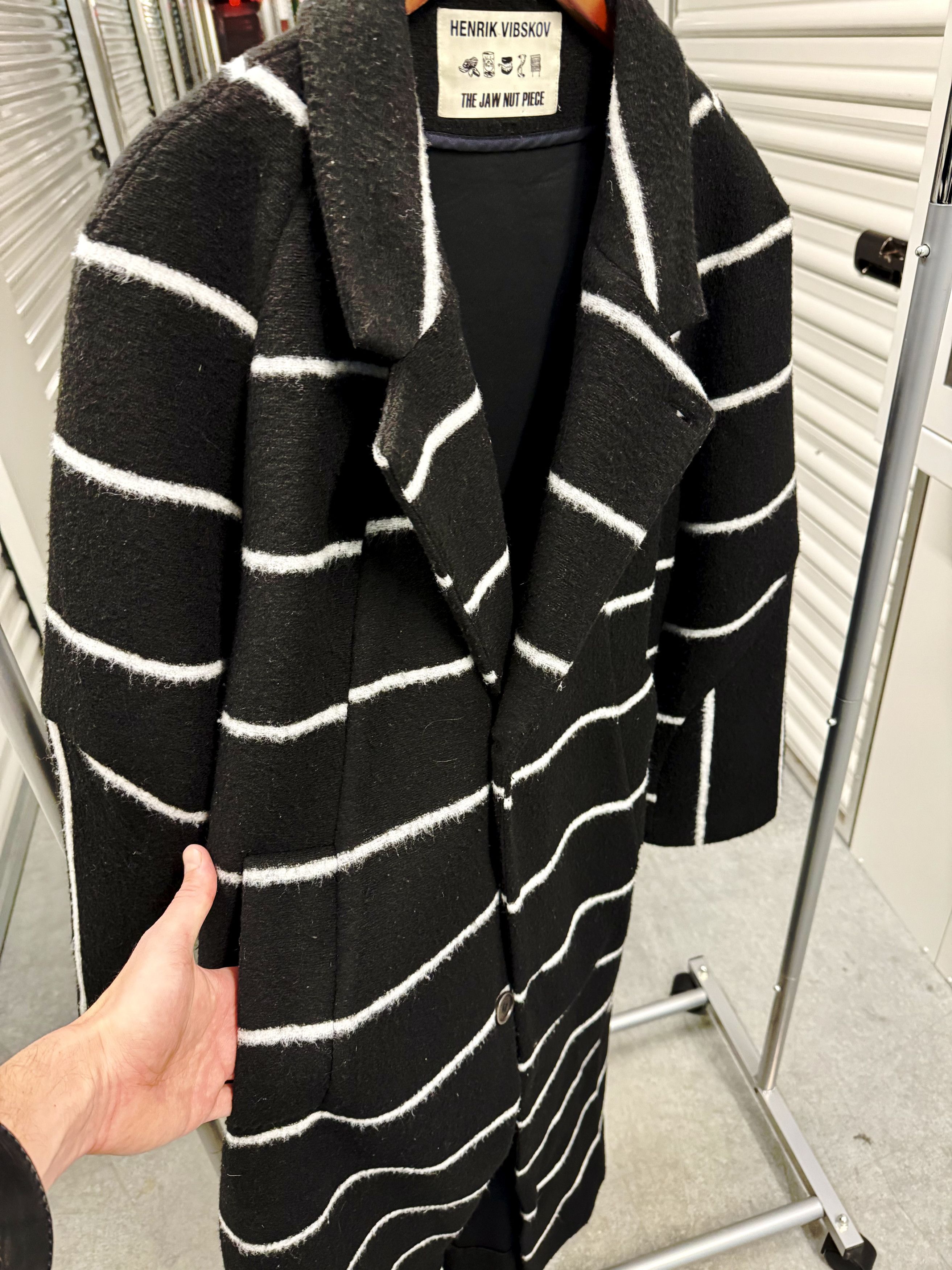Henrik Vibskov Henrik Vibskov Striped Neoprene Coat sz M Size US M / EU 48-50 / 2 - 6 Thumbnail