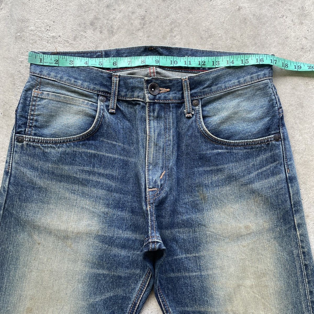 Japanese Brand W34 Vintage Edwin Rusty Jeans Distressed Faded Denim Pants Size US 34 / EU 50 - 5 Thumbnail