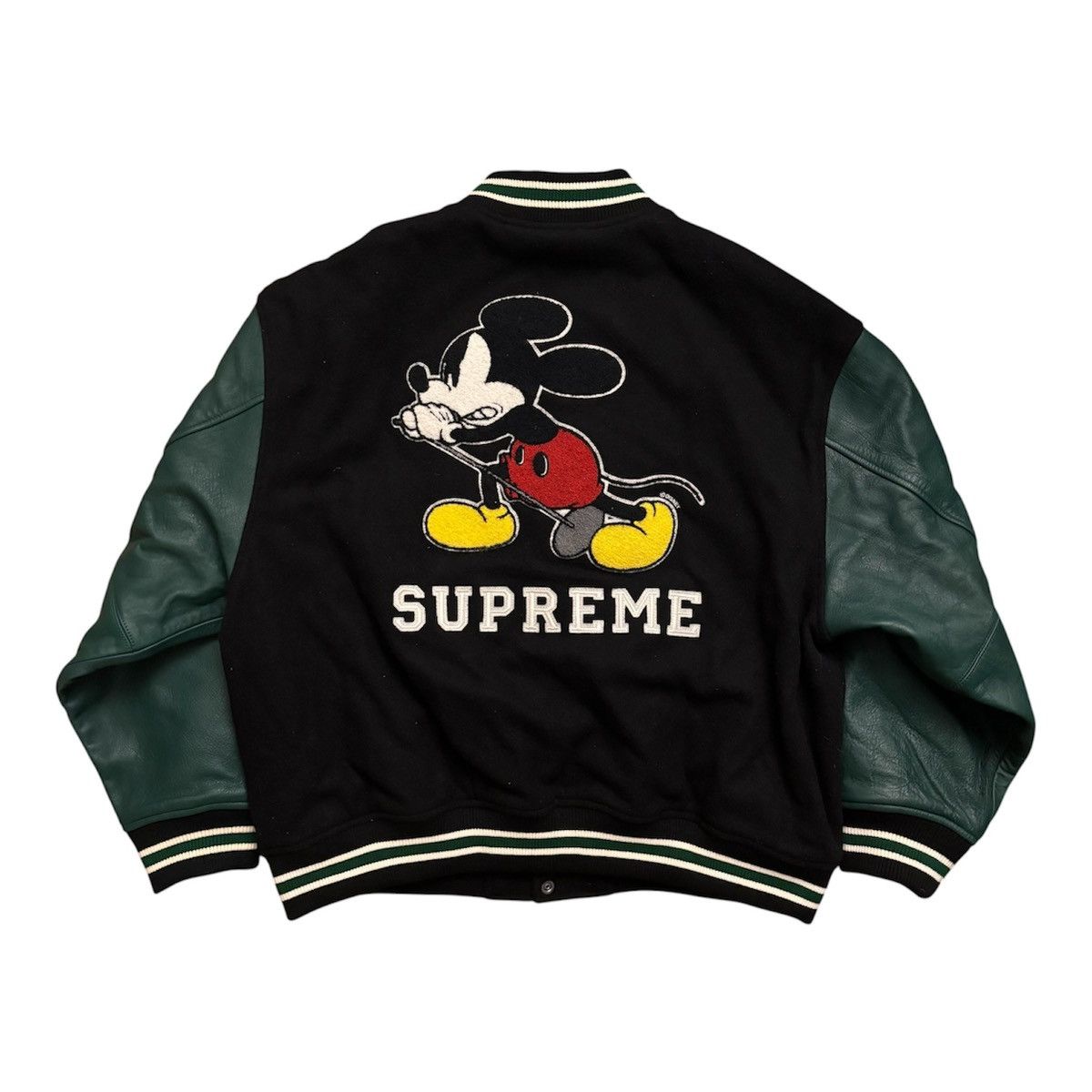 Number (N)ine × Supreme Supreme Number (N)ine Mickey Varsity Jacket Size US XXL / EU 58 / 5 - 1 Thumbnail