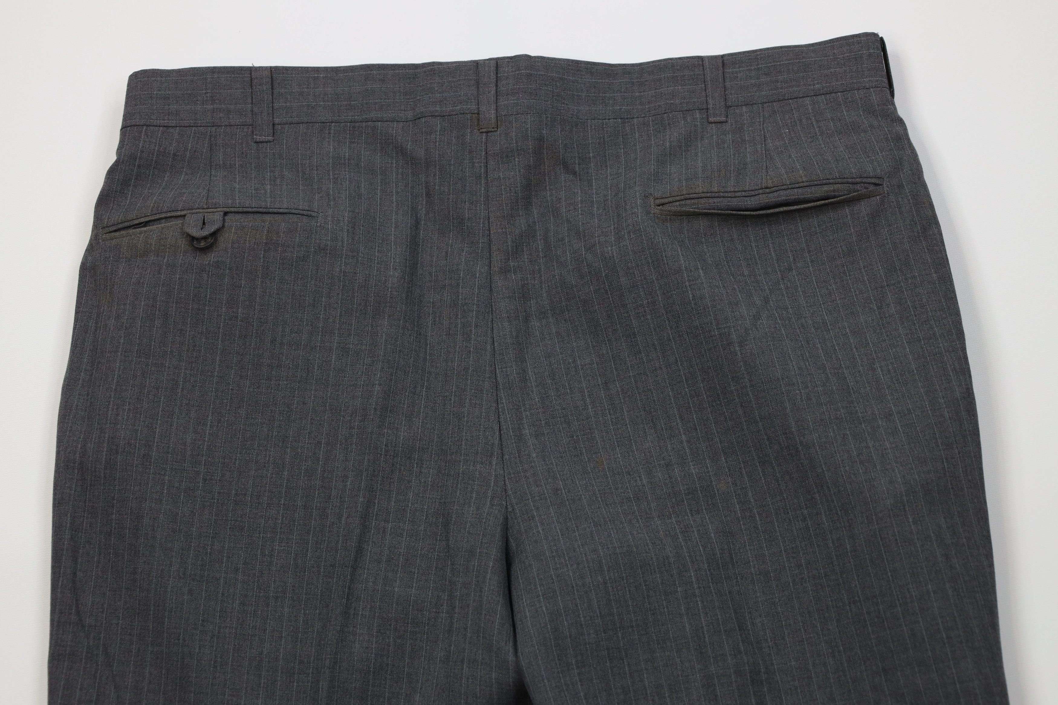 Vintage Vintage 70s Streetwear Striped Wide Leg Chino Pants Gray USA Size US 36 / EU 52 - 12 Thumbnail
