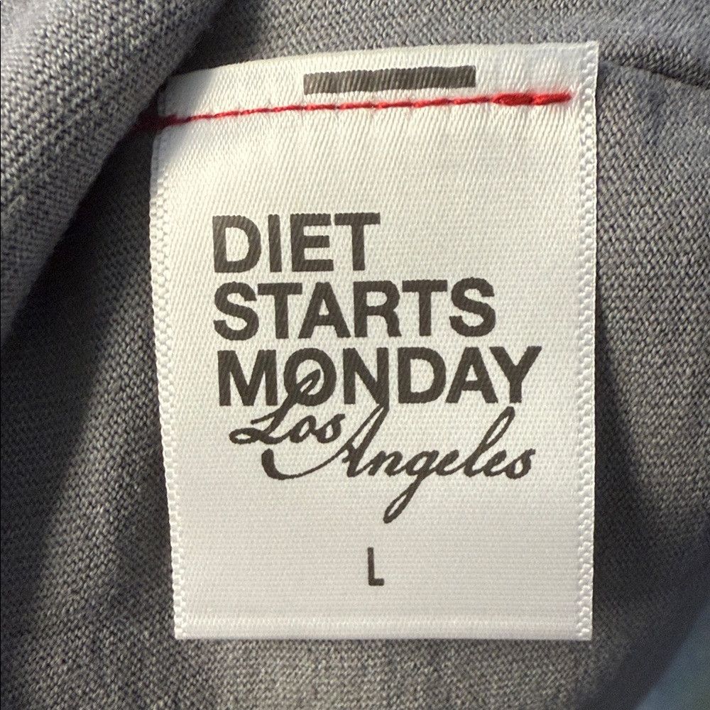 Diet Starts Monday Diet Starts Monday Graphic Tee | Gray & Blue | Size L | 100 Size US L / EU 52-54 / 3 - 6 Thumbnail