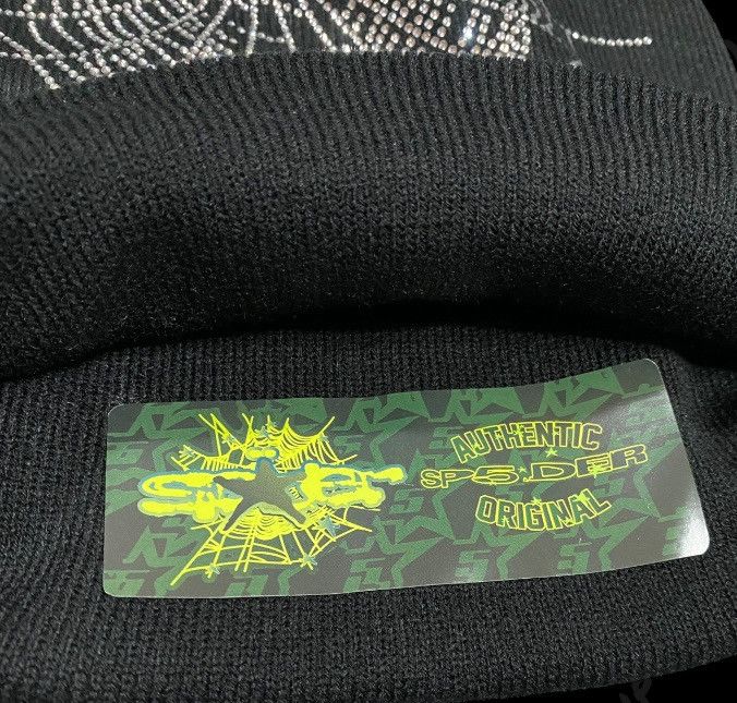 Sp5der Sp5der Rhinestone Web Beanie - Black Size ONE SIZE - 5 Thumbnail