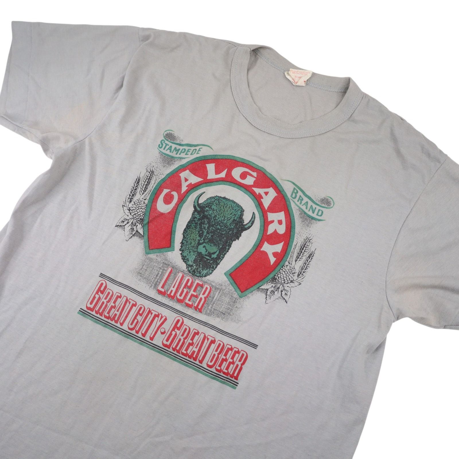 Vintage Vintage 90s Calgary Lager Beer Graphic T Shirt Size US XL / EU 56 / 4 - 2 Thumbnail