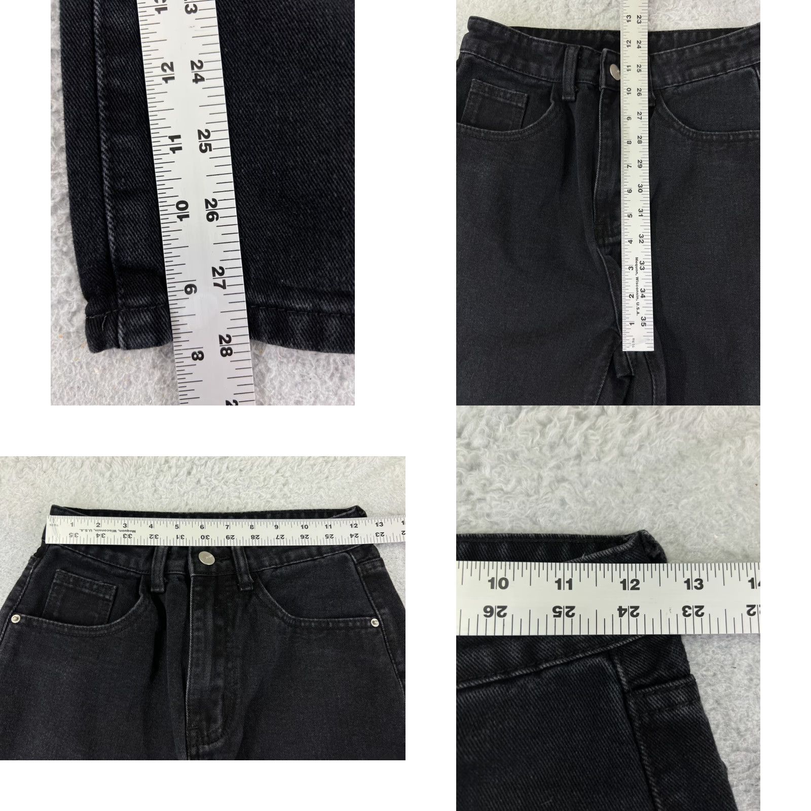Lee Vintage Lee Women's Tapered Jeans Pants 25x24 Black Cotton Blend Mid Rise 8.5-10.5 Western Designer Size 26" / US 2 / IT 38 - 8 Thumbnail