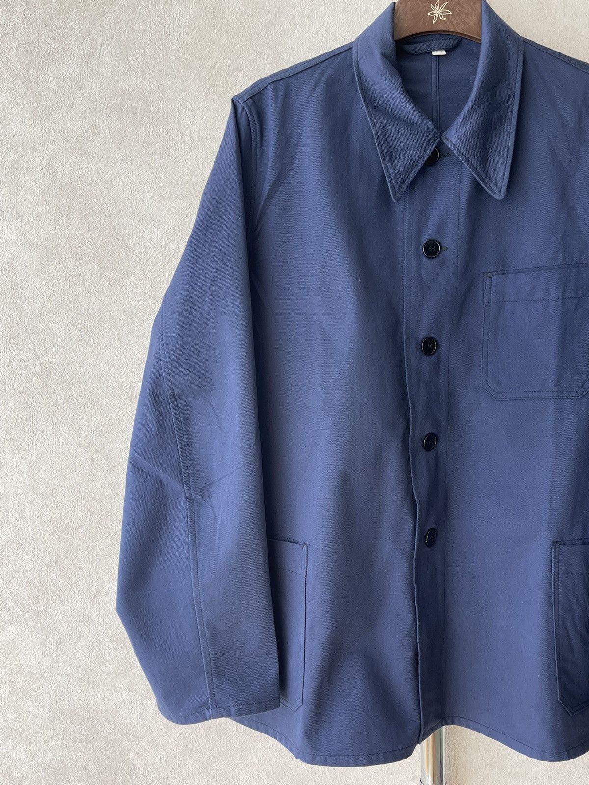 Le Laboureur Vintage 70s French Sanfor Chore Work Jacket Button Up Size US L / EU 52-54 / 3 - 2 Thumbnail