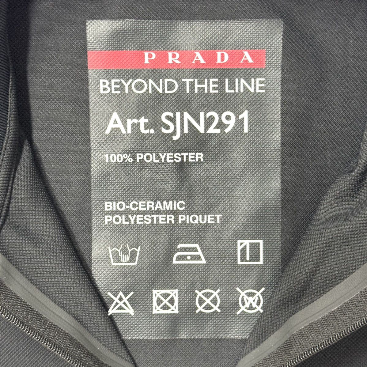 Prada Prada Linea Rossa Beyond The Line Pique Polo Shirt Black Size US S / EU 44-46 / 1 - 5 Thumbnail