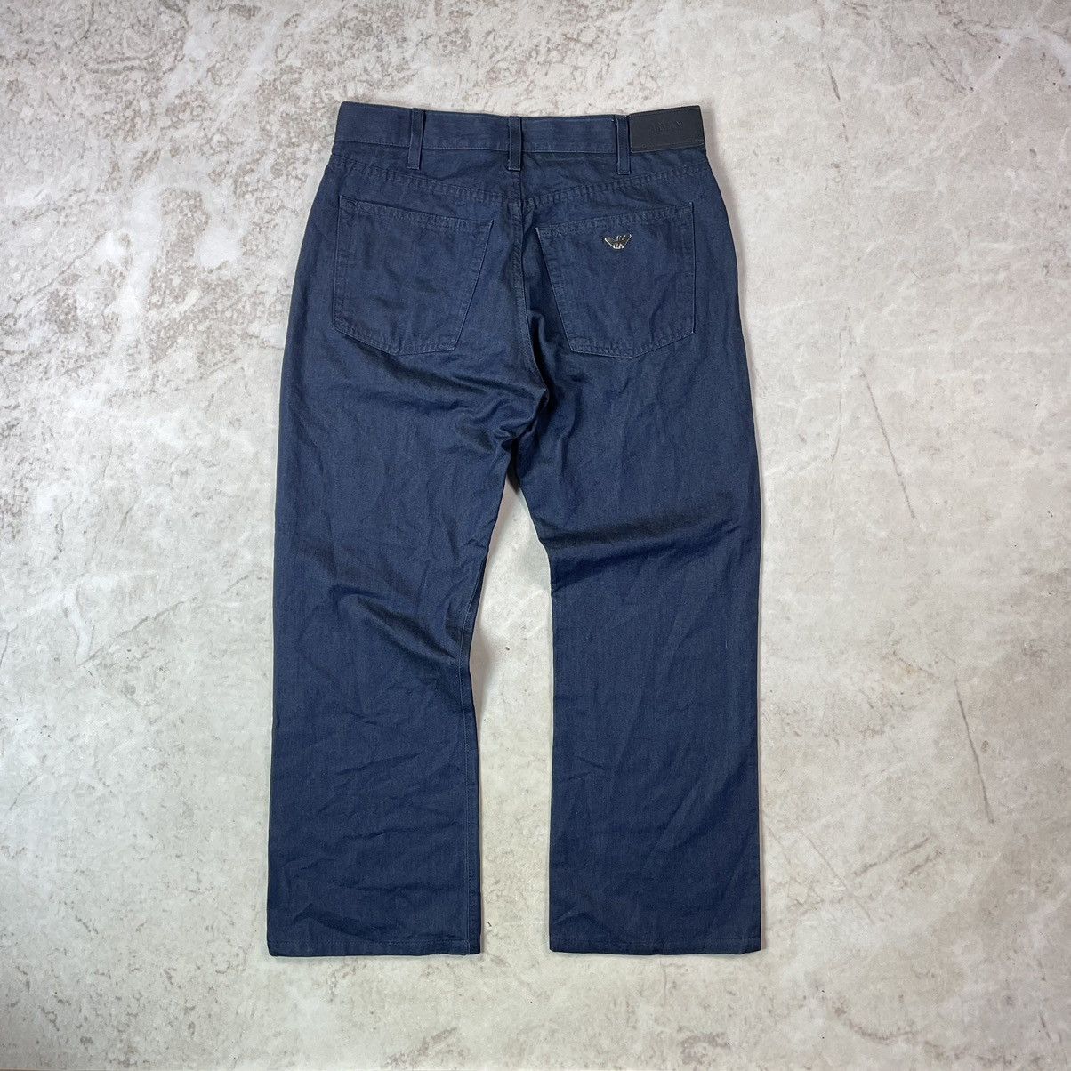 Armani × Giorgio Armani Armani Collezioni Italy Real Baggy Mettalic Logo Pants Size US 32 / EU 48 - 2 Thumbnail