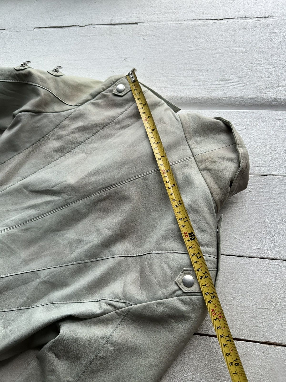 Other 🚨Y2K RICK OWENS TYPE DIRTY SLIM FIT ZIP LEATHER JACKET Size XS / US 0-2 / IT 36-38 - 16 Thumbnail