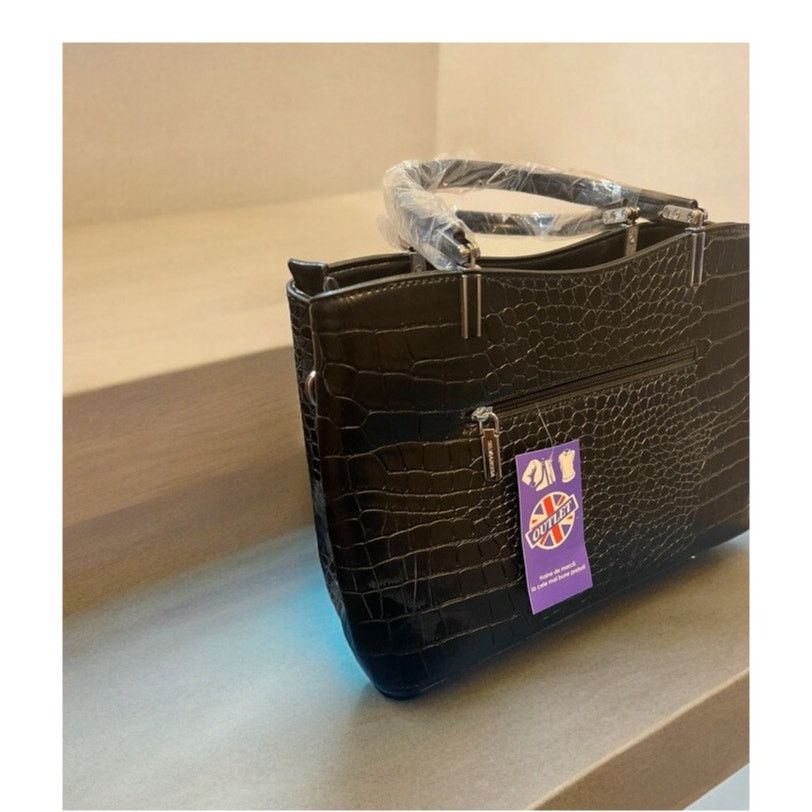 Unknown London Black Purse Handbag shoulder bag Medium Faux alligator Size ONE SIZE - 2 Thumbnail