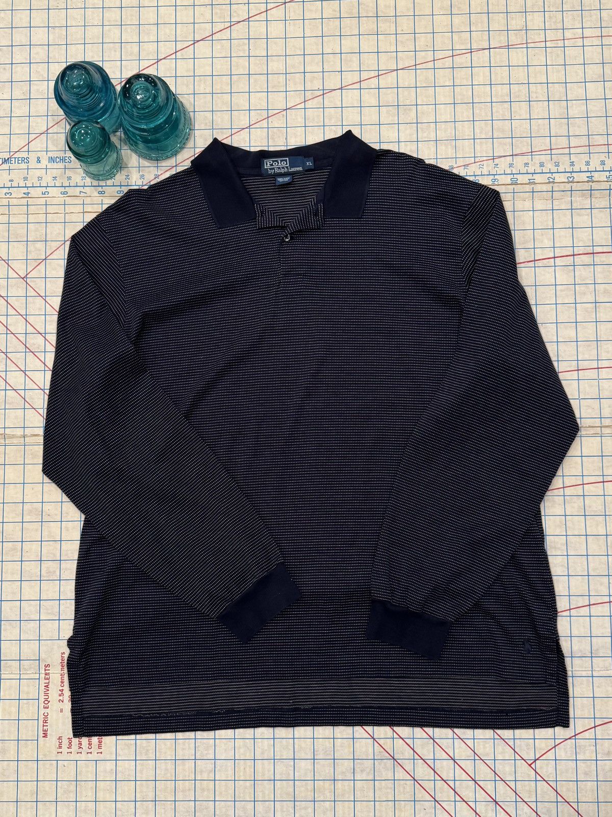Polo Ralph Lauren Polo Ralph Lauren Long Sleeve Polo Shirt Navy Mens Size XL Size US XL / EU 56 / 4 - 4 Thumbnail