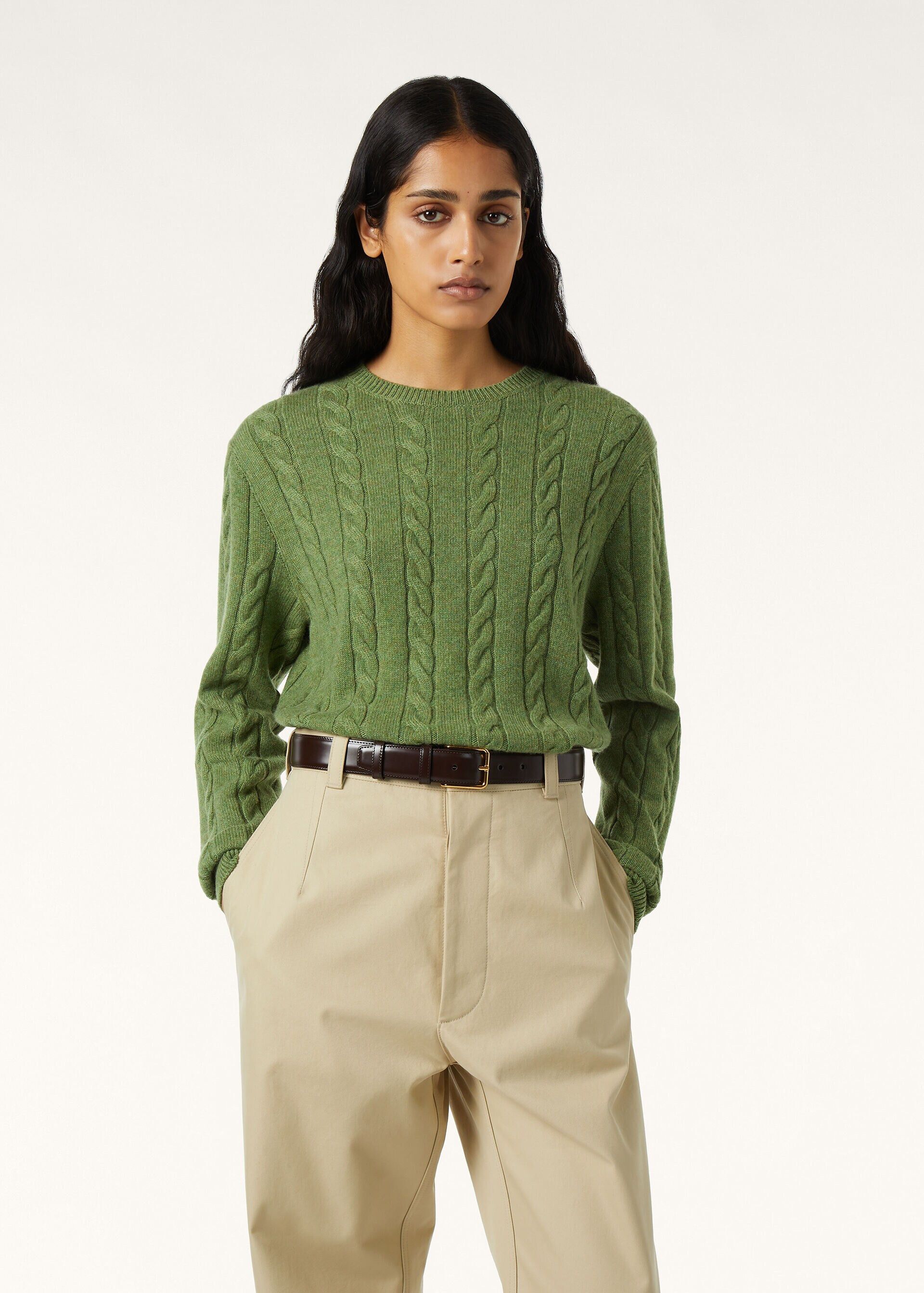 Loro Piana os11x0426 FAQ4509 Cedar Crewneck Sweater Eden Path Melange Size L / US 10 / IT 46 - 4 Thumbnail