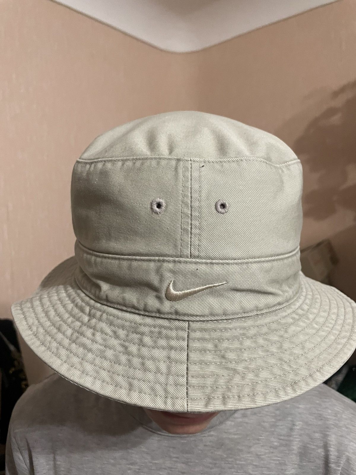 Nike × Vintage Vintage Nike Swoosh Logo Panama Bucket Hat Size ONE SIZE - 2 Thumbnail
