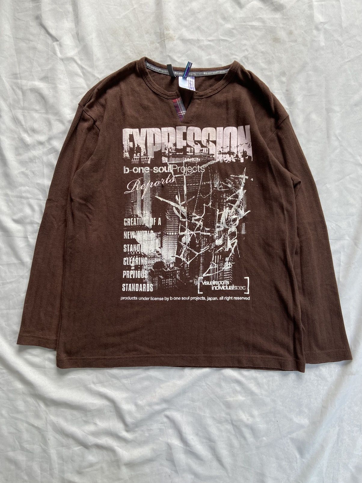 image of Hysteric Glamour x If Six Was Nine Expression Reports B One Soul Long Sleeve in Brown (Size Large)
