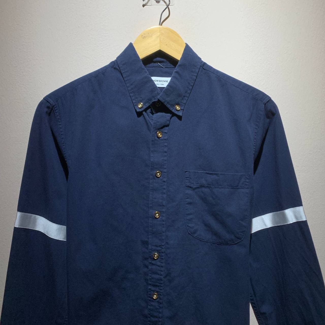 Thom Browne Thom Browne New York Dark Blue Button Up Shirts Size US S / EU 44-46 / 1 - 3 Thumbnail