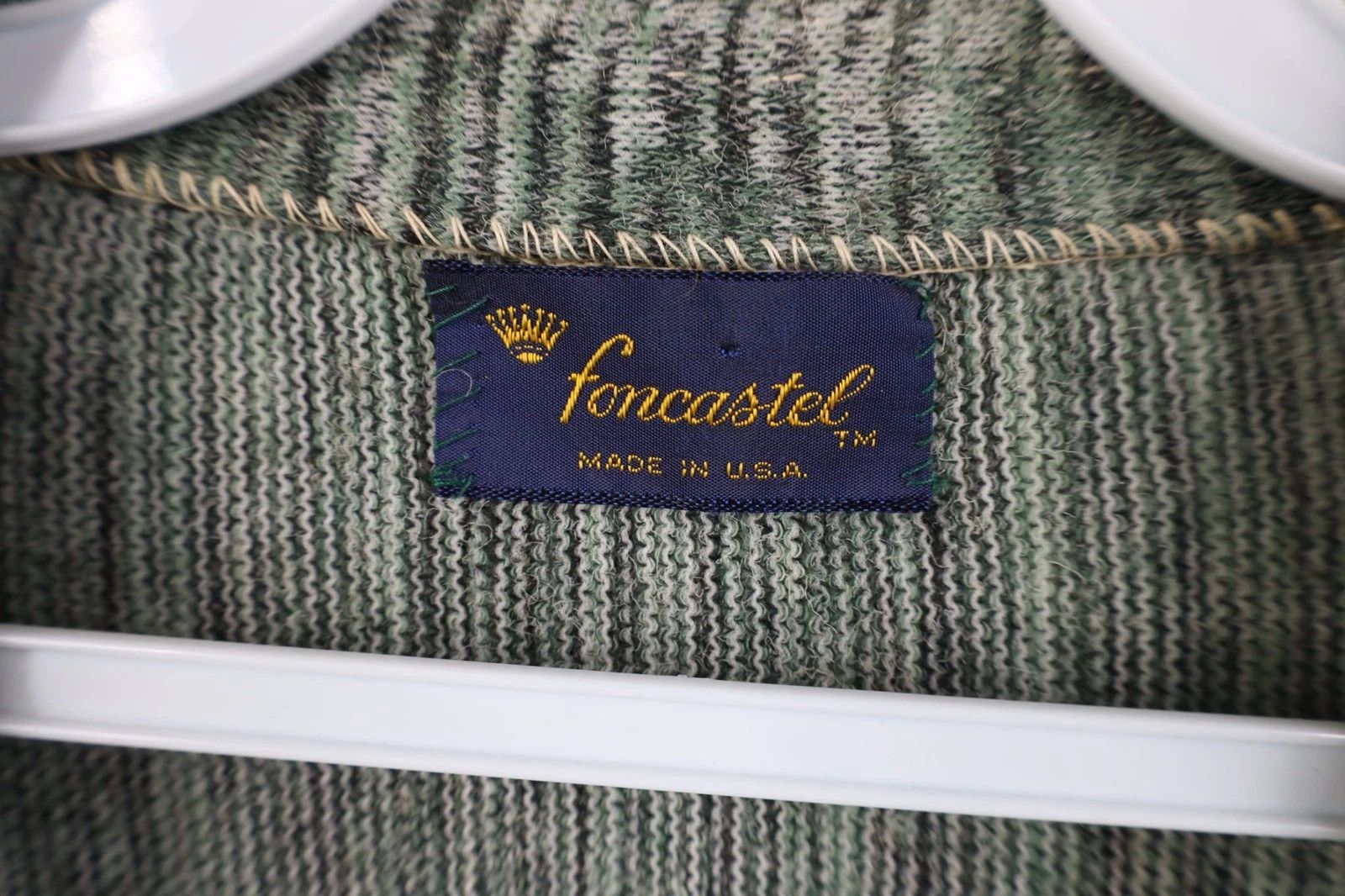 Vintage Vintage 60s 70s Knit Kurt Cobain Cardigan Sweater Green USA Size US M / EU 48-50 / 2 - 7 Thumbnail