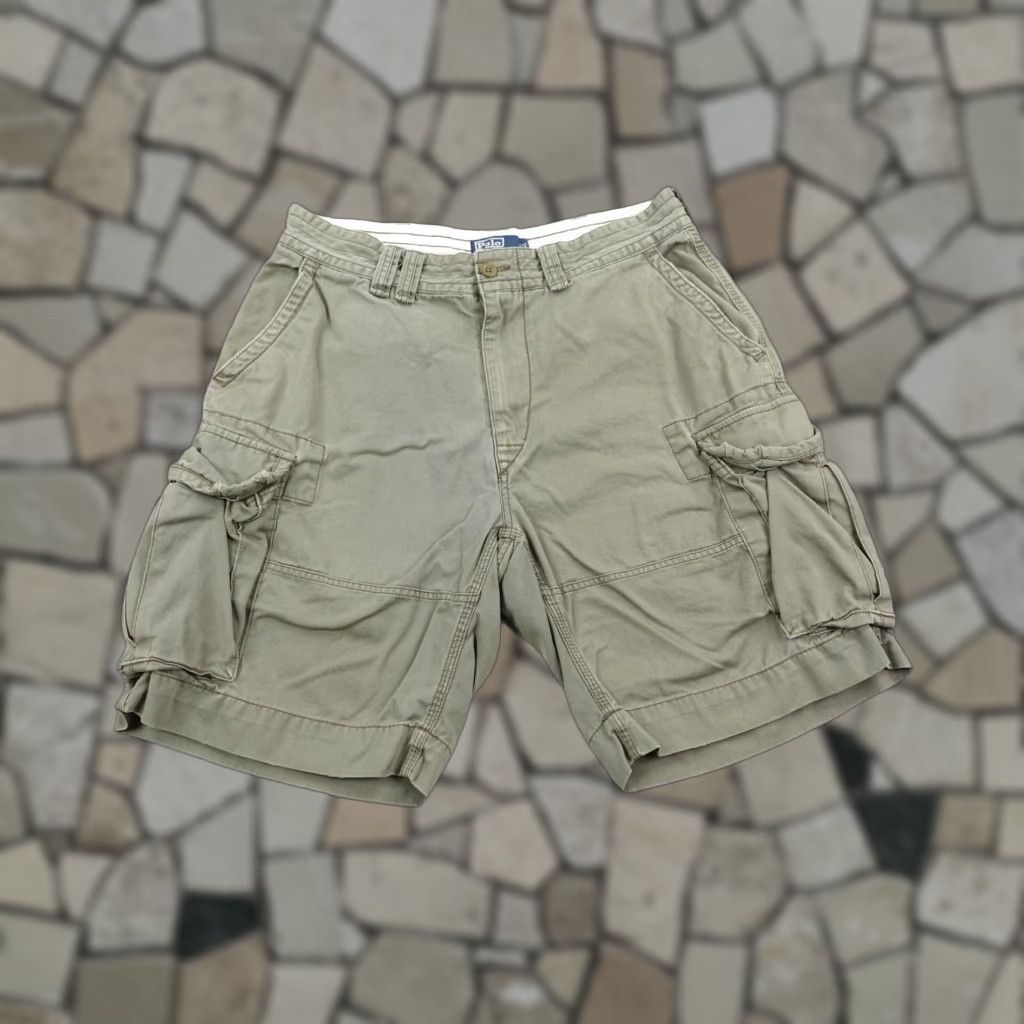 Polo Ralph Lauren VINTAGE Polo Ralph Lauren Shorts Mens 36 Olive Army Green Cargo Utility Outdoors Size US M / EU 48-50 / 2 - 1 Thumbnail