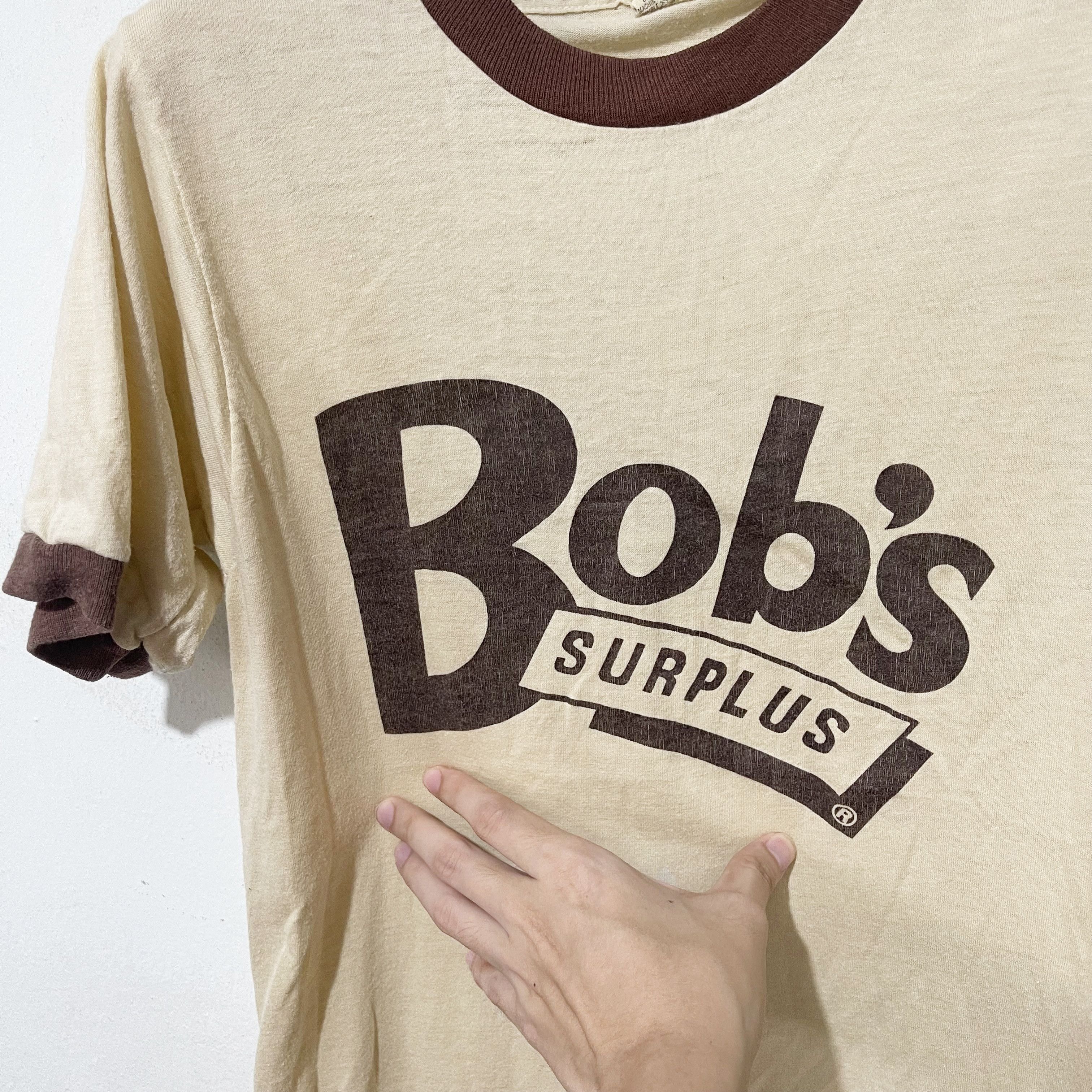 Vintage Vintage 80s Bob's Surplus Ringer Tee Size US XS / EU 42 / 0 - 2 Thumbnail