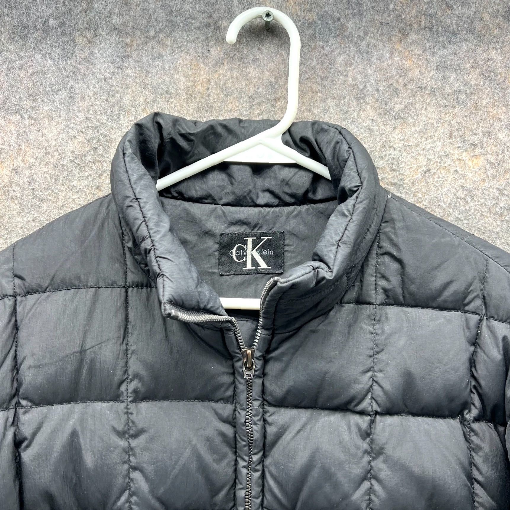Calvin Klein VINTAGE Calvin Klein Puffer Jacket Men Large Black Full Zip Nylon Goose Down Winter Fill Jacket Size US L / EU 52-54 / 3 - 7 Thumbnail