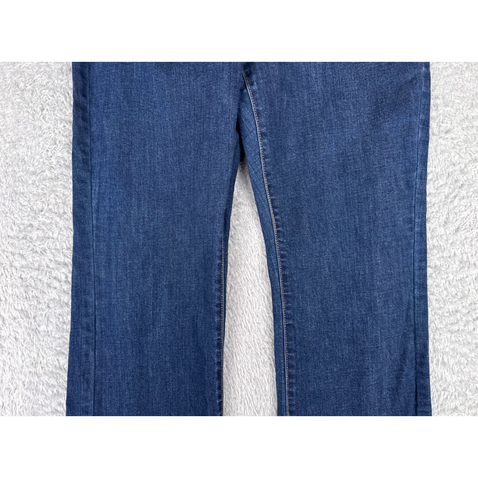 Almost Famous Almost Famous Jeans Womens 6 Blue Denim Bootcut Mid Rise 30x30 Studded Embroidered Size 28" / US 6 / IT 42 - 6 Thumbnail