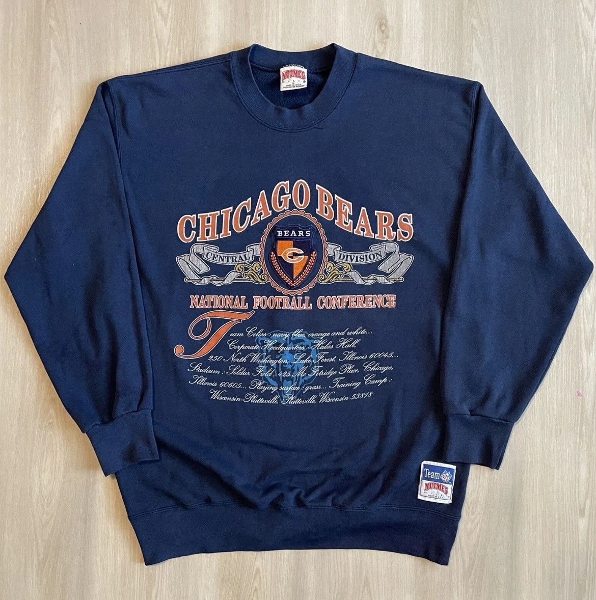 Nutmeg Vintage Nutmeg Chicago Bears Crewneck Sweater Men XL USA Size US XL / EU 56 / 4 - 1 Thumbnail