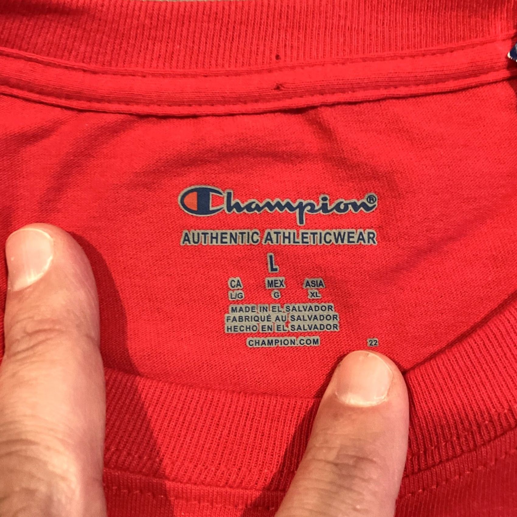 Champion CHAMPION T SHIRT ST. JOHN'S UNIVERSITY NEW YORK CITY Red Cotton Short Sleeve Crew Neck Adult Large Men Size US L / EU 52-54 / 3 - 4 Thumbnail