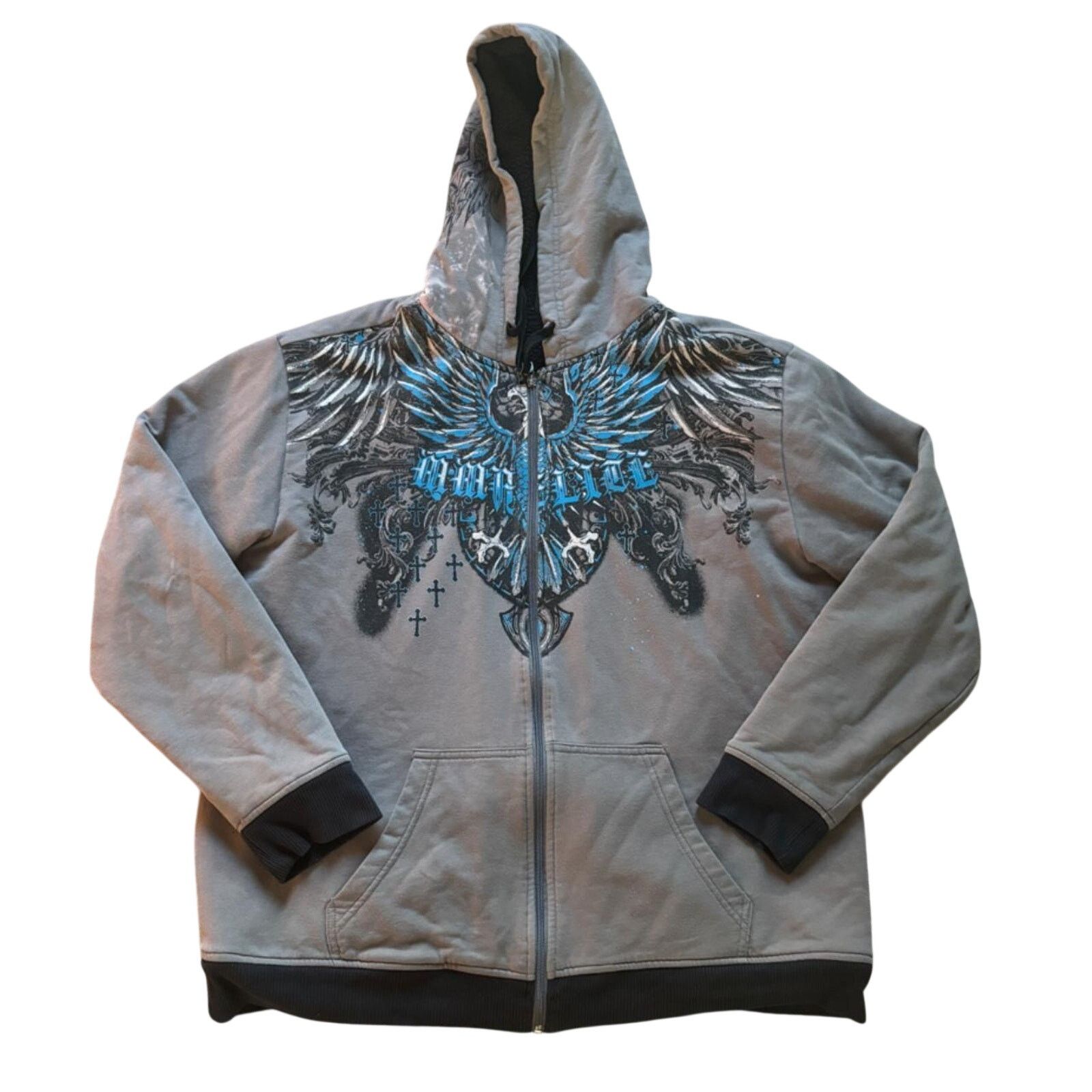 トップス tapout SK8 Y2K 00s 90s Streetwear × Tapout × Vintage Vintage Y2K Tapout Zip Up Hoodie sk8