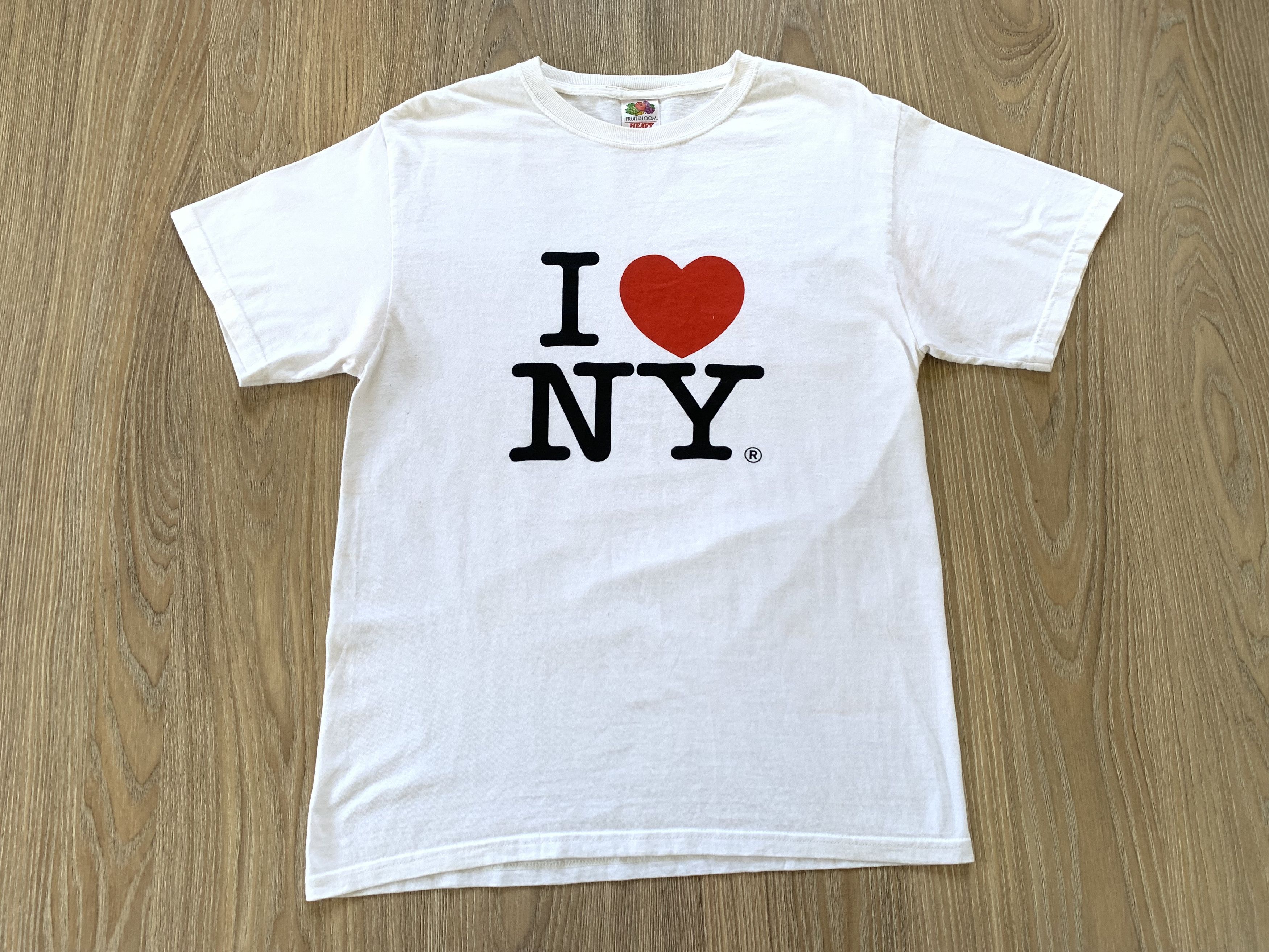 Fruit Of The Loom Vintage I love New York White Big Logo T-Shirt Size US M / EU 48-50 / 2 - 2 Thumbnail