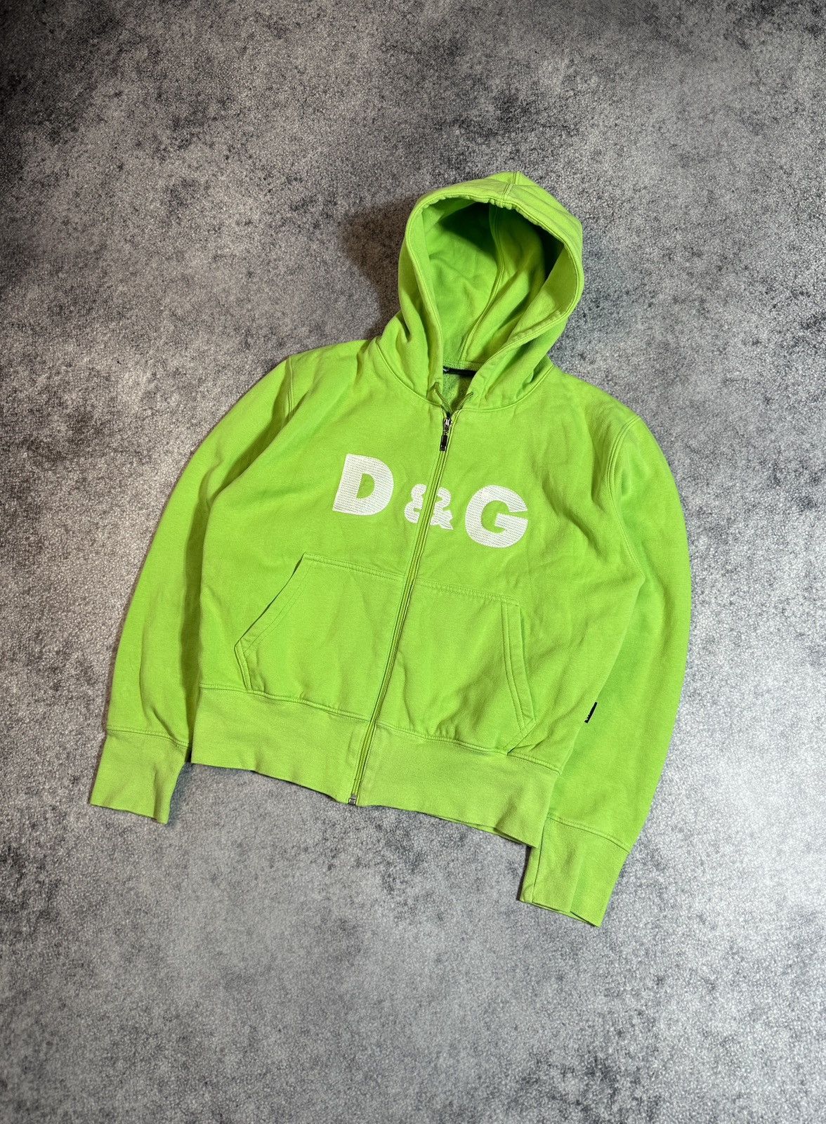 Vintage Dolce&Gabbana D&G Logo Zip Up Hoodie Style USA Rare