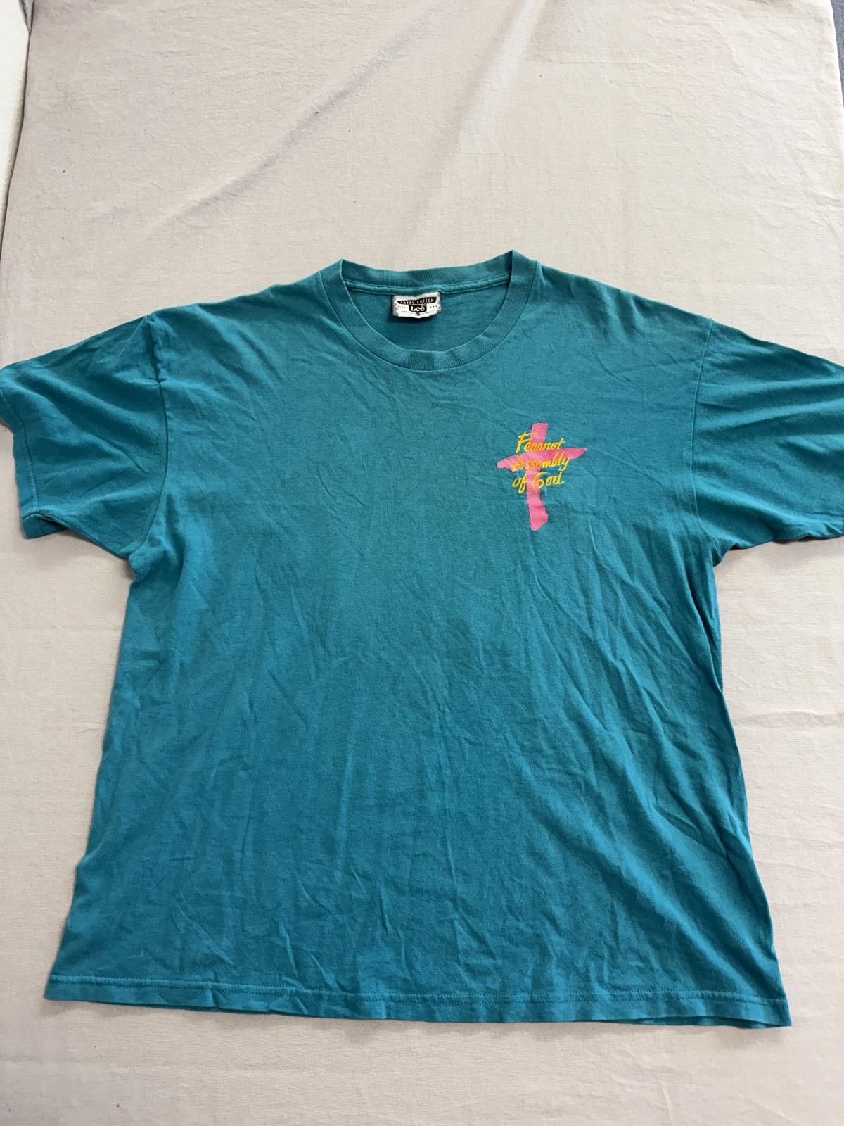 Lee Vintage Jesus T-shirt 90s Fear Not, For I am with you XL Size US XL / EU 56 / 4 - 2 Thumbnail