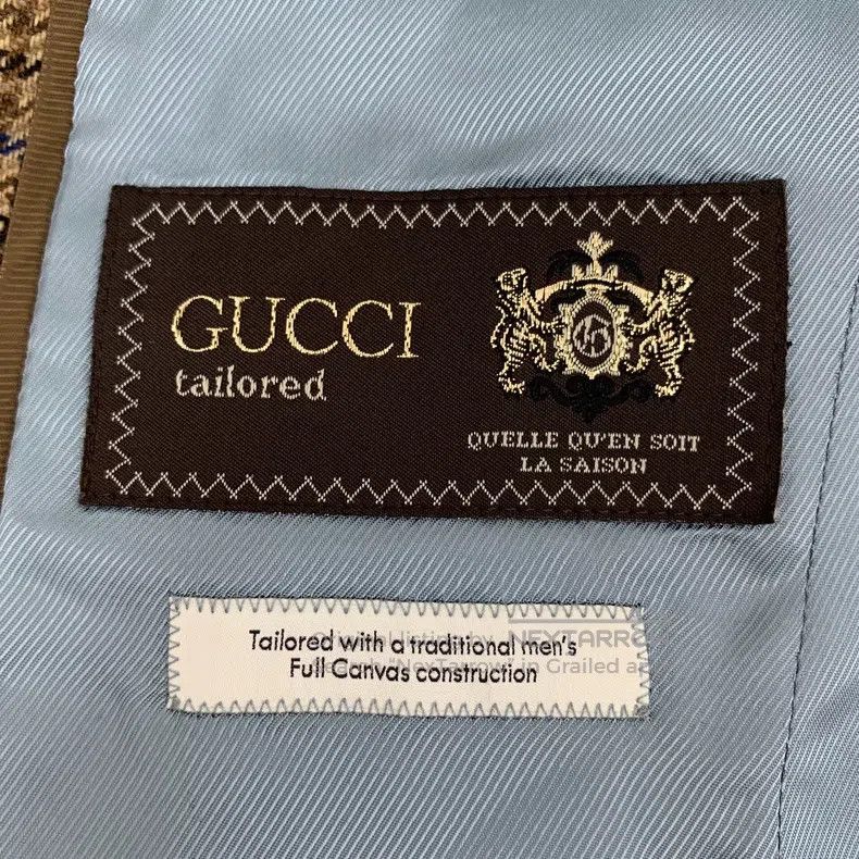 Gucci Gucci Brown checkered wool lapel single-breasted long-slee Size XS / US 0-2 / IT 36-38 - 7 Thumbnail