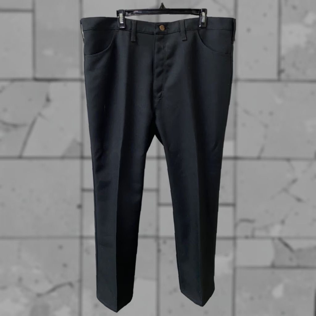 Wrangler WRANGLER Mens Black Stretch Regular Fit Pants 42 x 30 USA Made NWT VTG? Size US 42 / EU 58 - 1 Thumbnail
