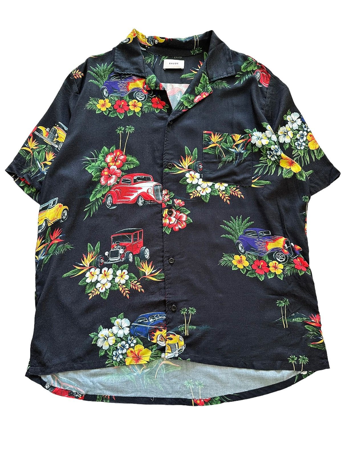 Rhude Rhude Rayon Hawaiian Shirt Hot Rod Girl Size US XL / EU 56 / 4 - 5 Thumbnail