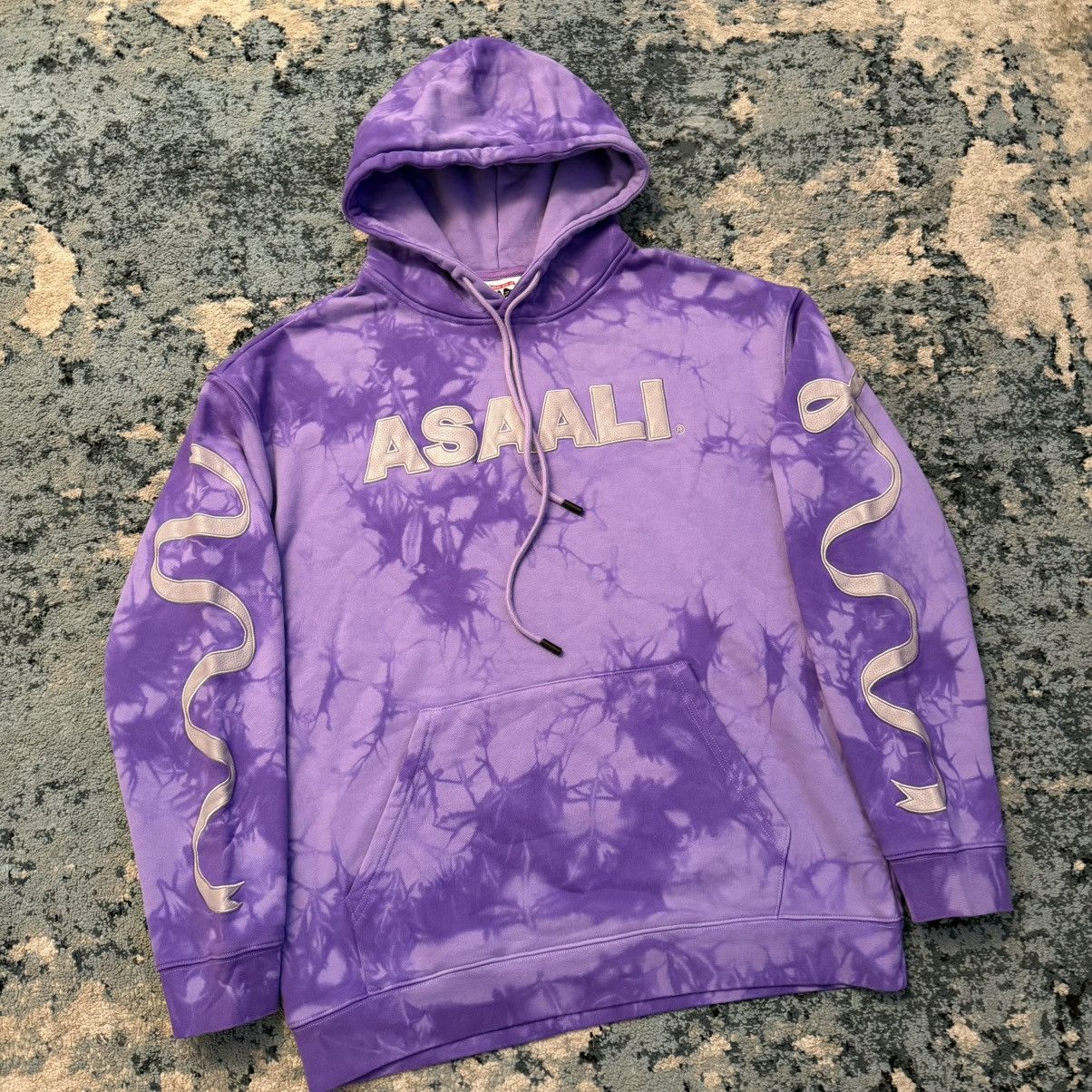 Asaali Asaali Purple Ribbon Ribbon Tie Dye Hoodie Size Medium Size US M / EU 48-50 / 2 - 2 Thumbnail
