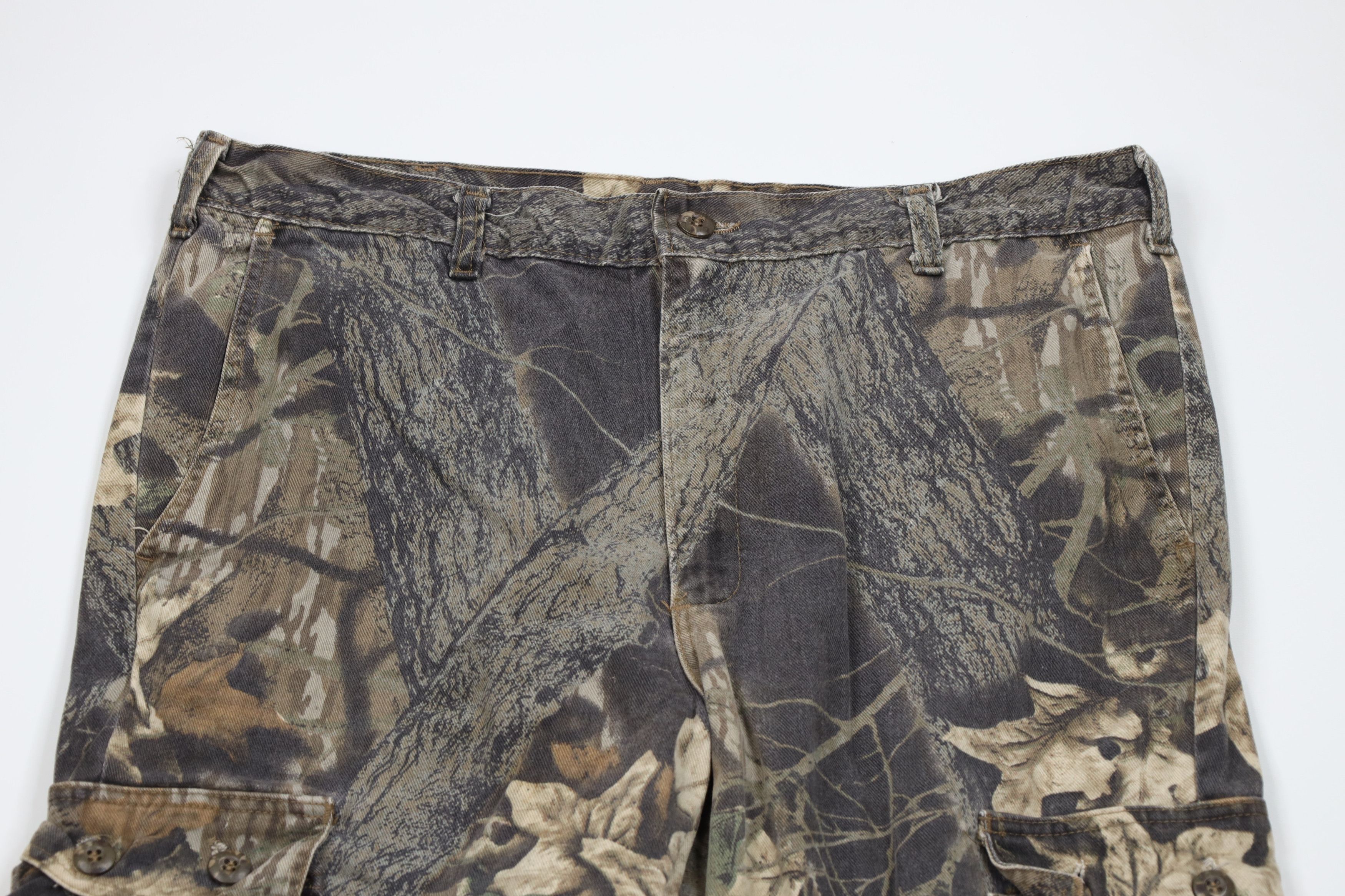 Mossy Oaks Vintage 90s Mossy Oak Camouflage Wide Leg Cargo Pants USA Size US 36 / EU 52 - 2 Thumbnail