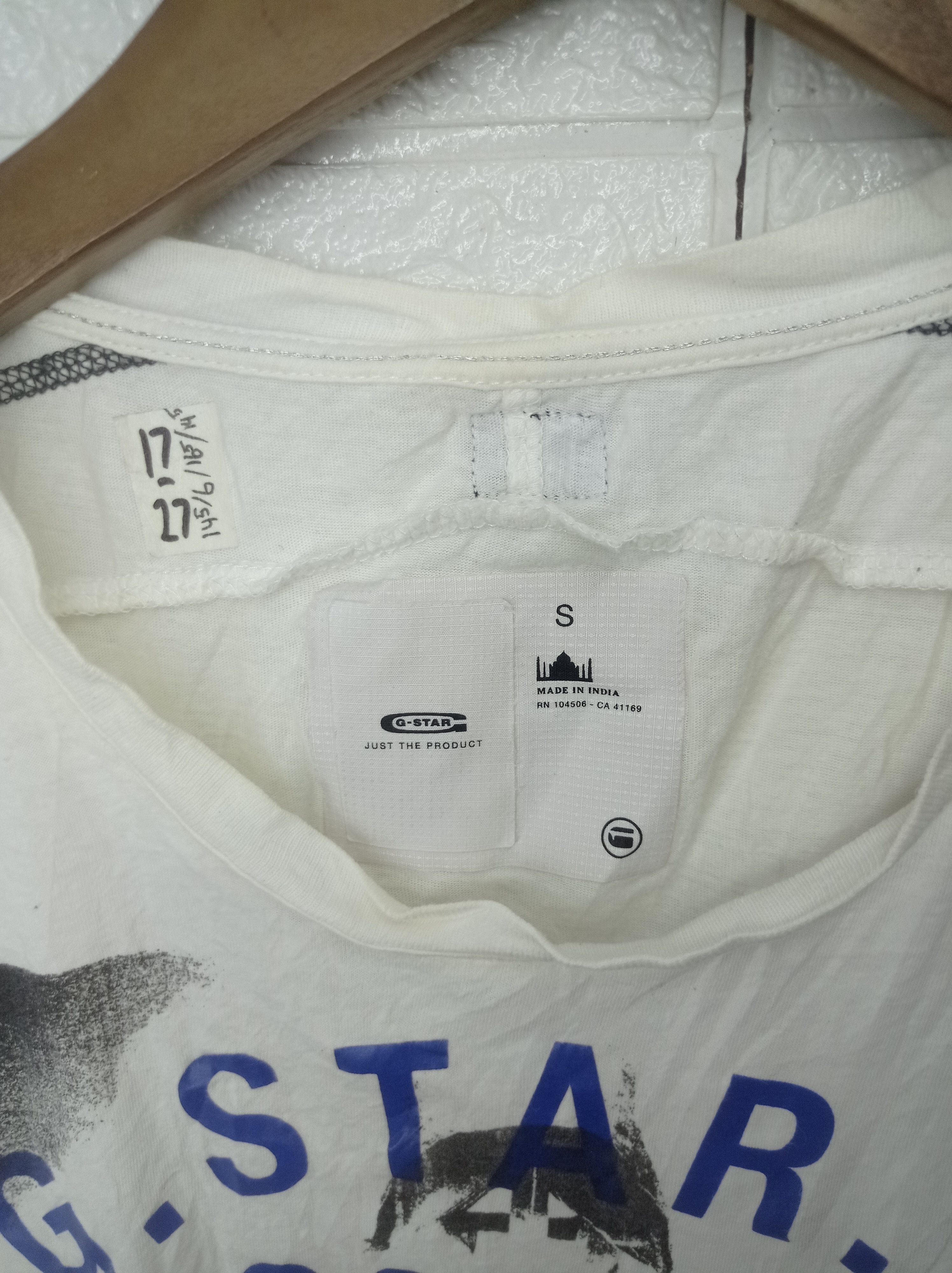 G-Star G STAR R 3301 RAW DENIM graphic WHITE TEE #GL 0008 Size S / US 4 / IT 40 - 2 Thumbnail