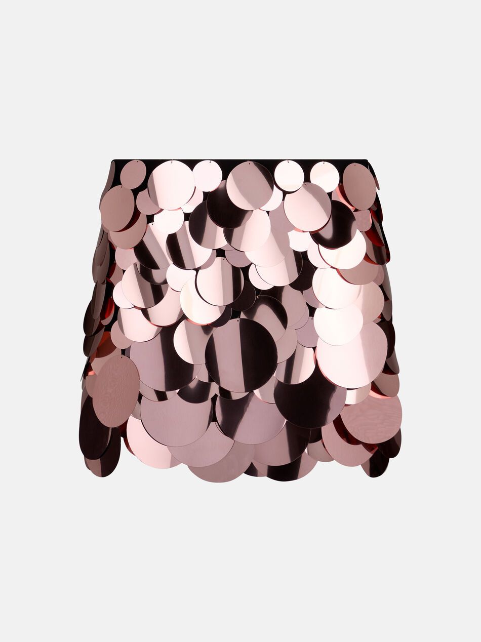 The Attico o1mle0525 Rue Sequin Mini Skirt in Pink Size 27" / US 4 / IT 40 - 1 Thumbnail