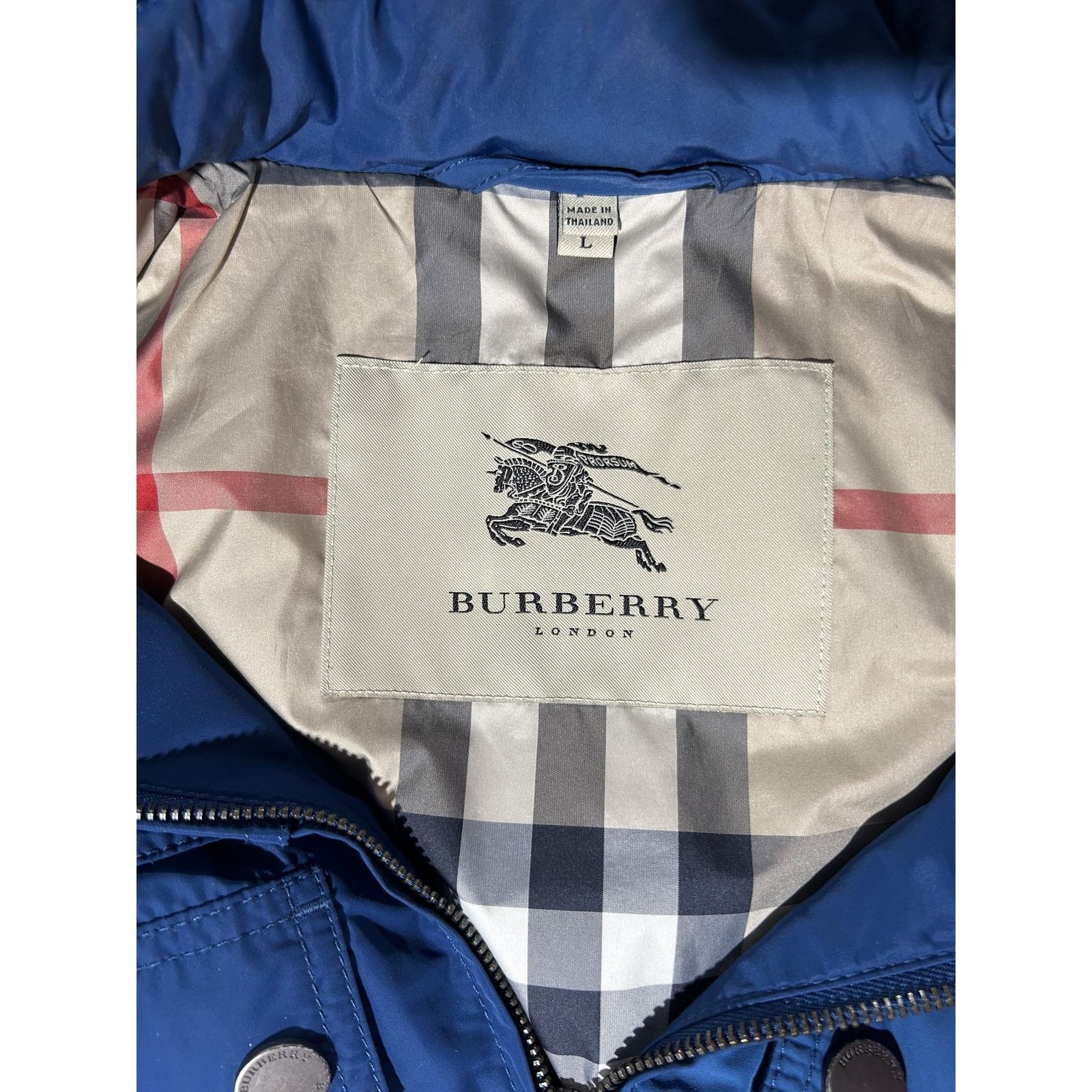 Burberry BURBERRY BLUE UTILITY JACKET SIZE LARGE PREOWNED Size US L / EU 52-54 / 3 - 2 Thumbnail