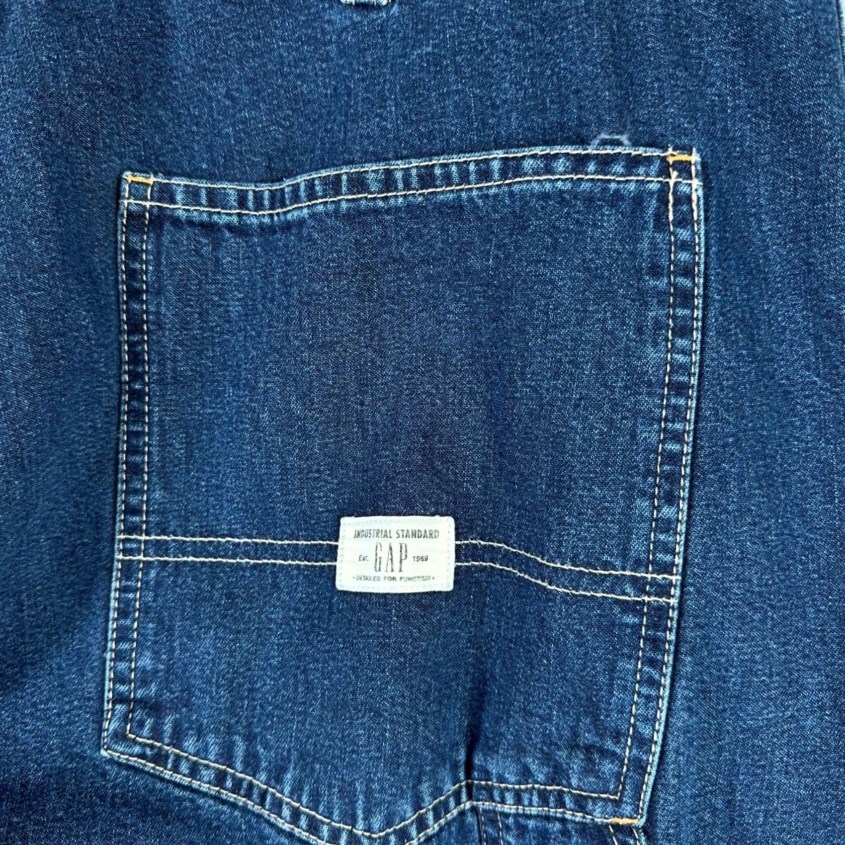 Gap VINTAGE Gap Fleece Lined Carpenter Jeans Mens 36x30 Work Relaxed Mechanic Pants Blue Denim Cotton Baggy Logo 90s Men jeans Size US 36 / EU 52 - 4 Thumbnail
