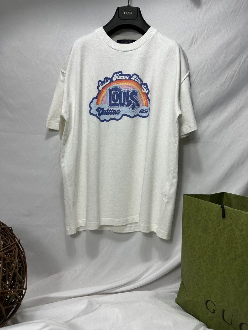 Louis Vuitton Louis Vuitton SS23 Rainbow Letter Printed Round Neck Short Size US M / EU 48-50 / 2 - 1 Thumbnail