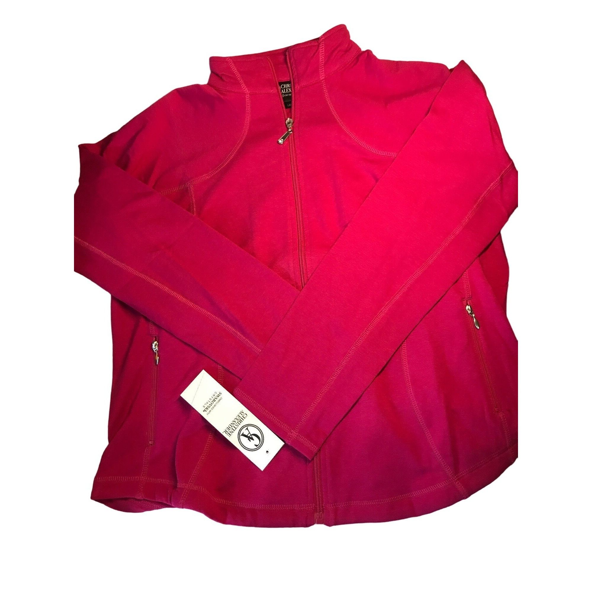 Vintage Christine Alexander Medium PINK Bling Cotton Track Jacket Gy Size M / US 6-8 / IT 42-44 - 1 Thumbnail