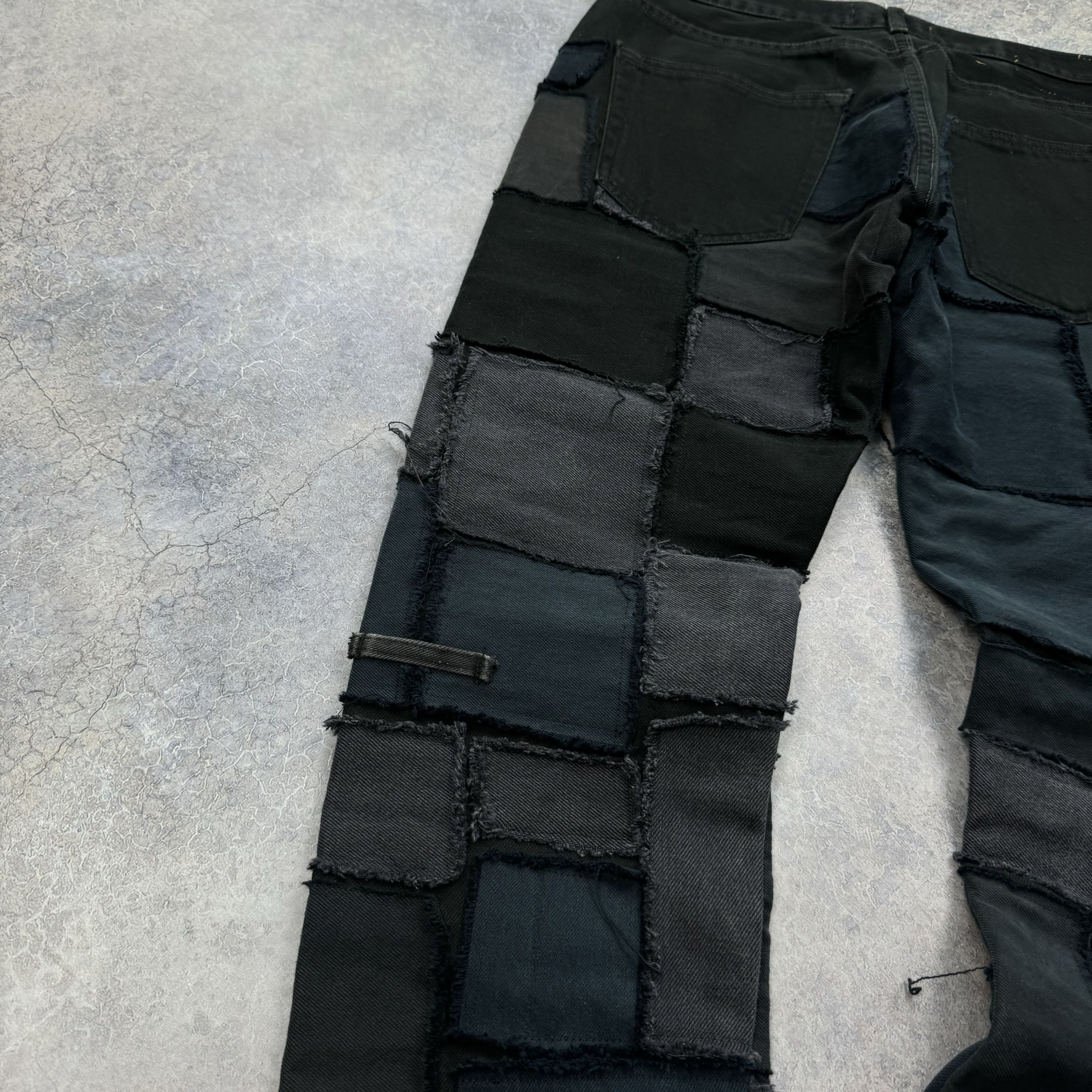 Levi's VINTAGE LEVIS PATCHWORK DISTRESSED BLACK JEANS - SIZE 32x32 Size US 32 / EU 48 - 9 Thumbnail