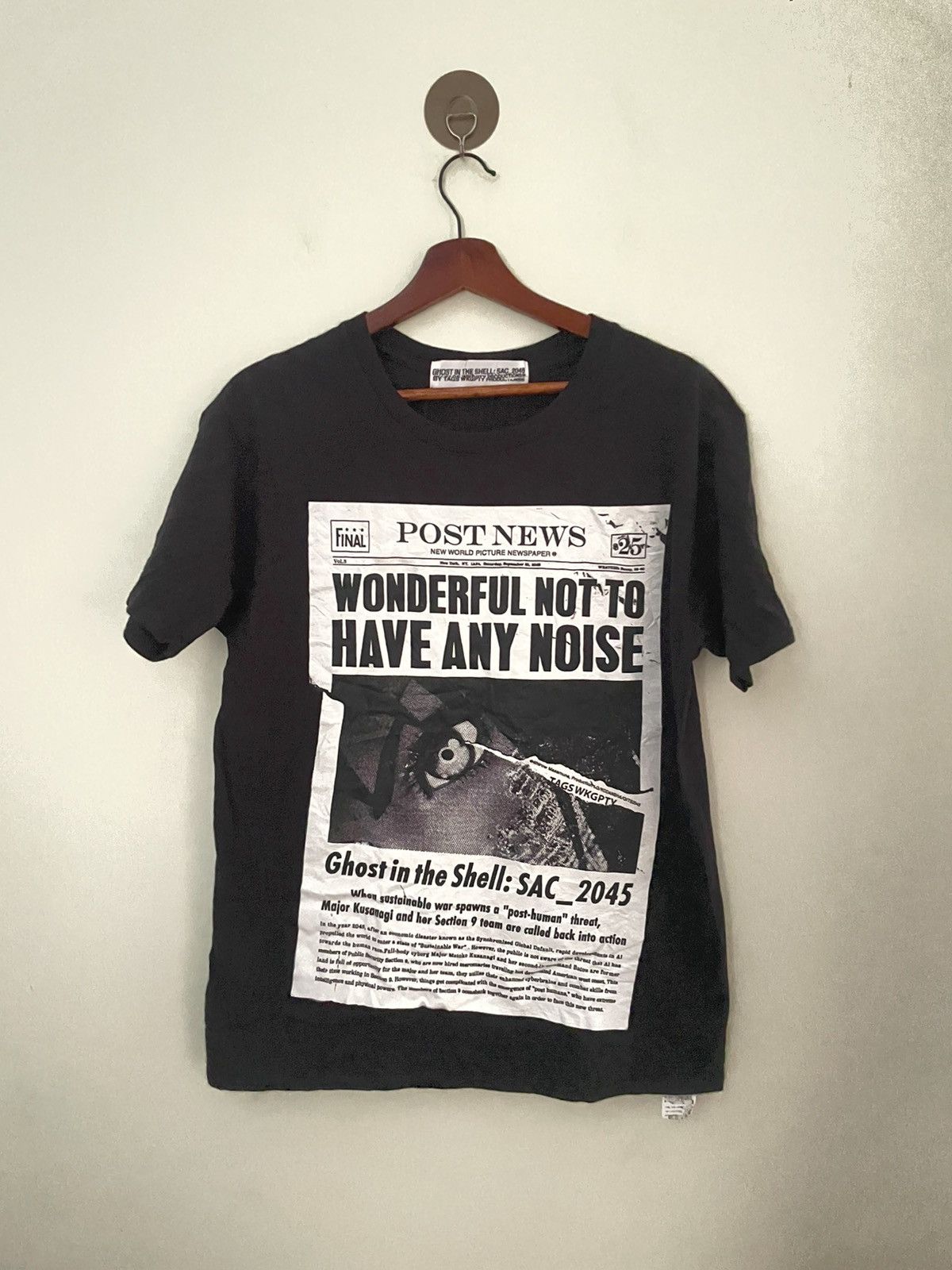 image of Anima x Movie Ghost In The Shell: Sac_2045 Tshirt in Black, Men's (Size Large)