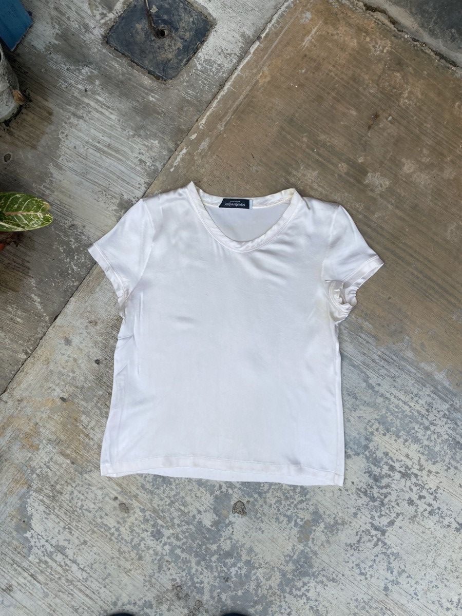 Yves Saint Laurent Yves Saint Laurent rive gauche silk tee Size L / US 10 / IT 46 - 1 Thumbnail