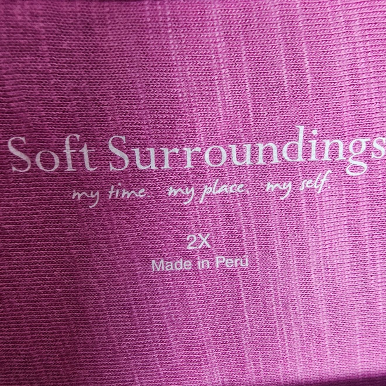 Soft Surroundings Soft Surroundings Womens Pink Button Blouse Size 2X Coastal Size XXL / US 16-18 / IT 52-54 - 6 Thumbnail